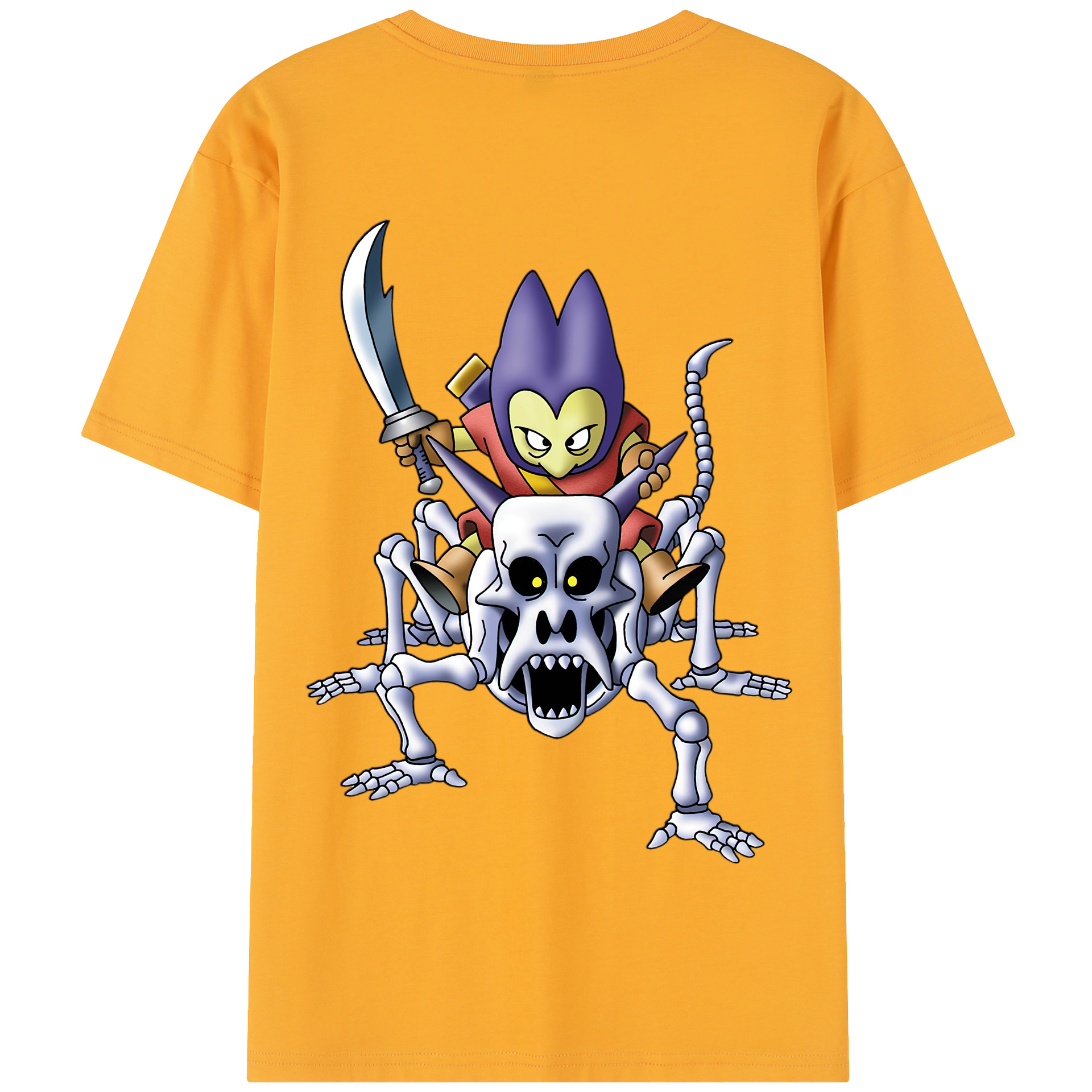 （画像用） ドラゴンクエスト Doragon Kuesuto Dragon Quest 綿100％半袖Tシャツ（背面プリント）