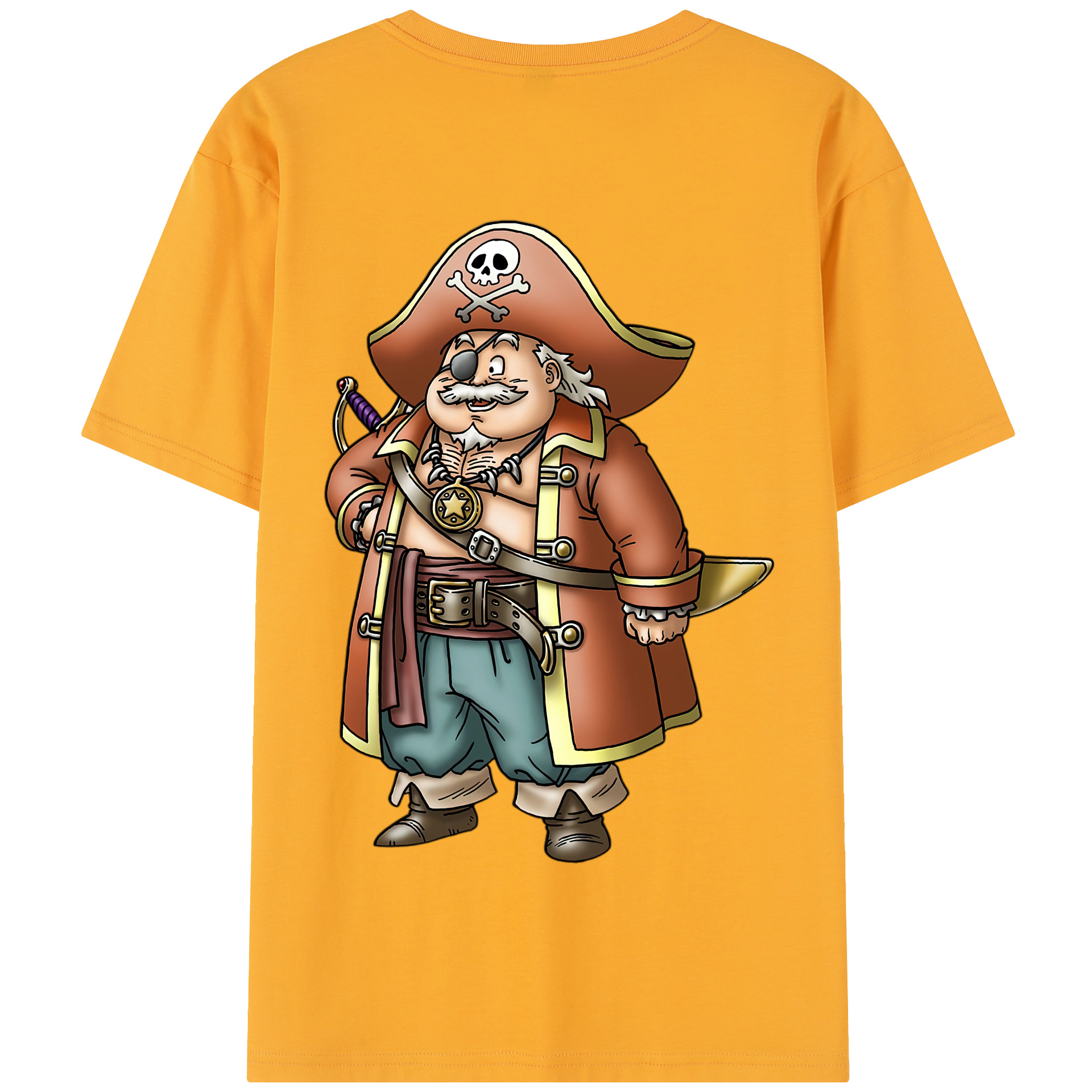 （画像用） ドラゴンクエスト Doragon Kuesuto Dragon Quest 綿100％半袖Tシャツ（背面プリント）