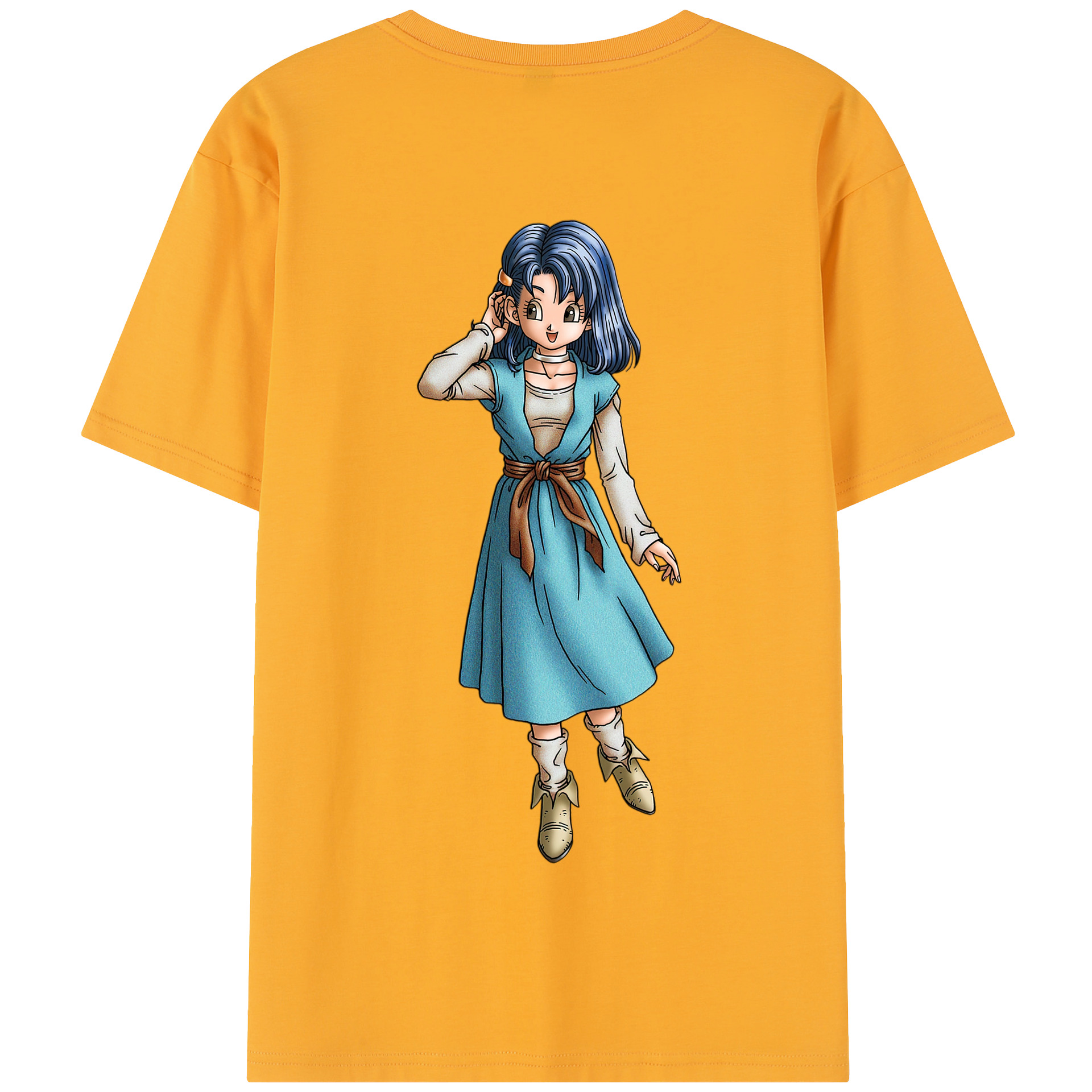 （画像用） ドラゴンクエスト Doragon Kuesuto Dragon Quest 綿100％半袖Tシャツ（背面プリント）