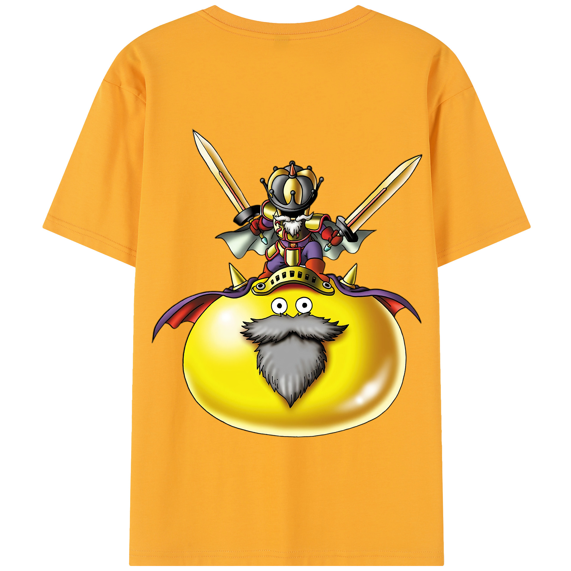 （画像用） ドラゴンクエスト Doragon Kuesuto Dragon Quest 綿100％半袖Tシャツ（背面プリント）