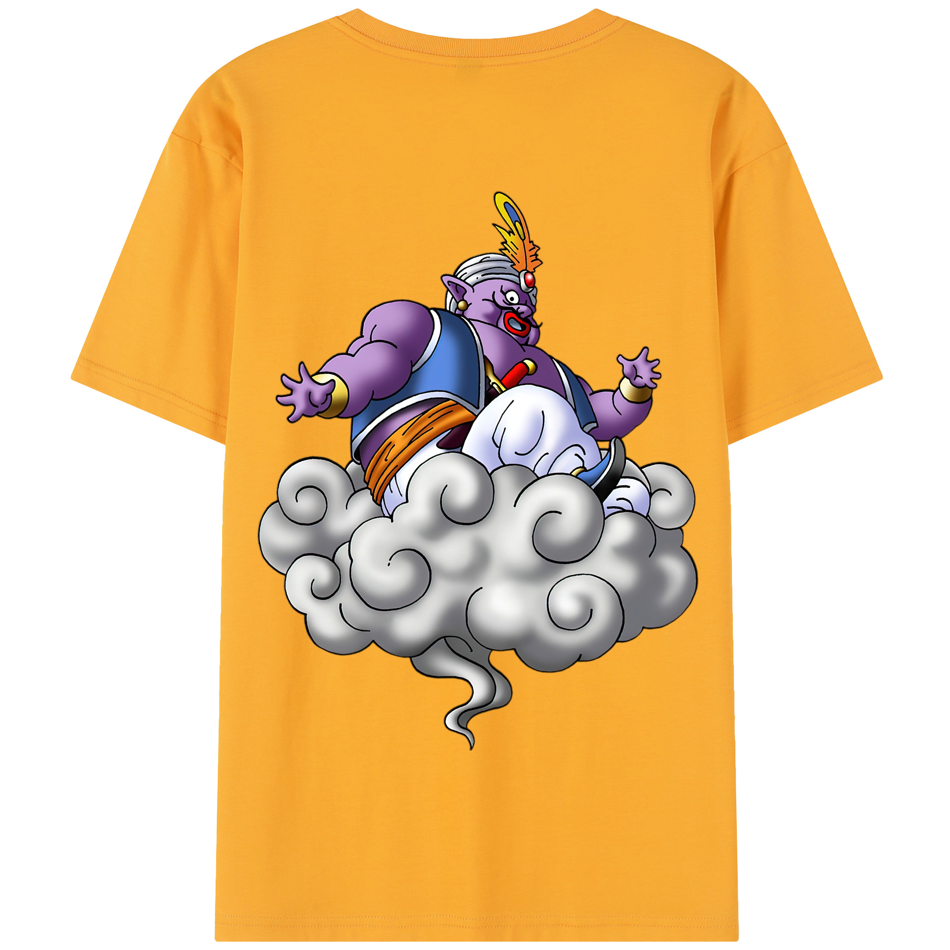 （画像用） ドラゴンクエスト Doragon Kuesuto Dragon Quest 綿100％半袖Tシャツ（背面プリント）