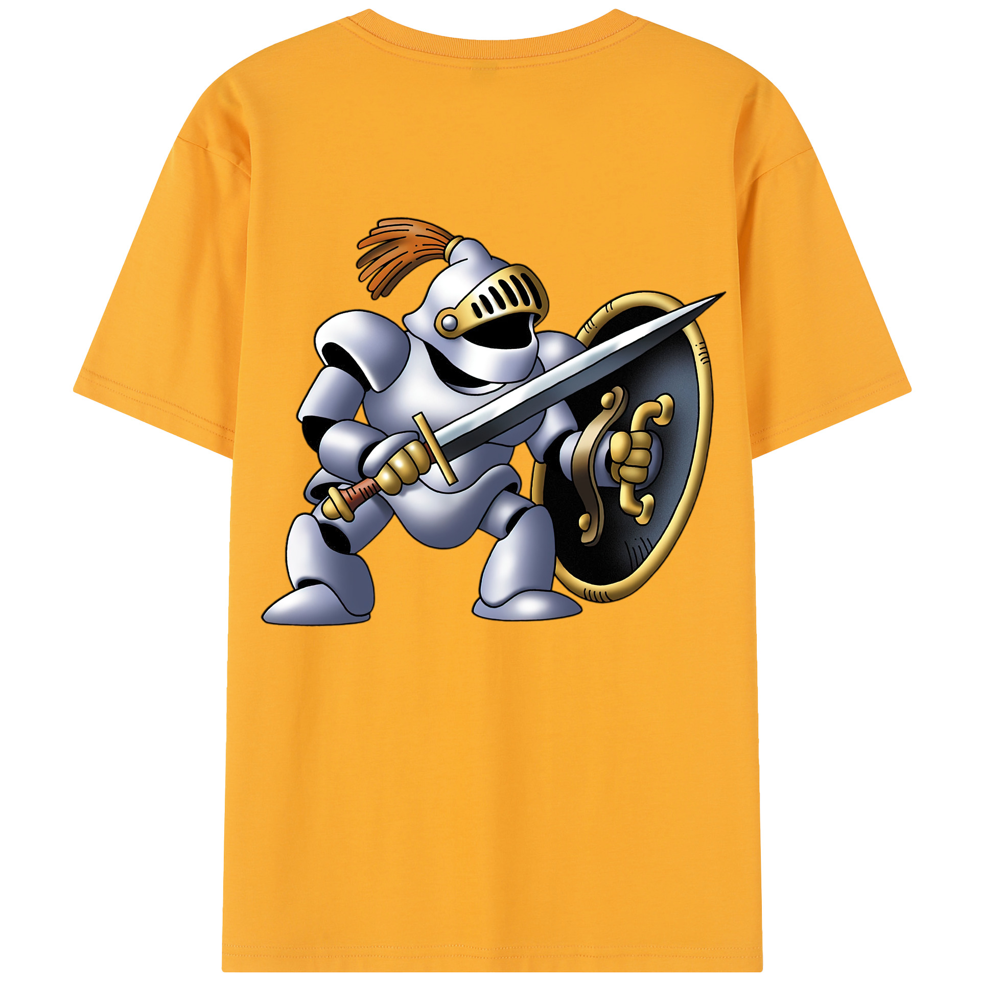 （画像用） ドラゴンクエスト Doragon Kuesuto Dragon Quest 綿100％半袖Tシャツ（背面プリント）