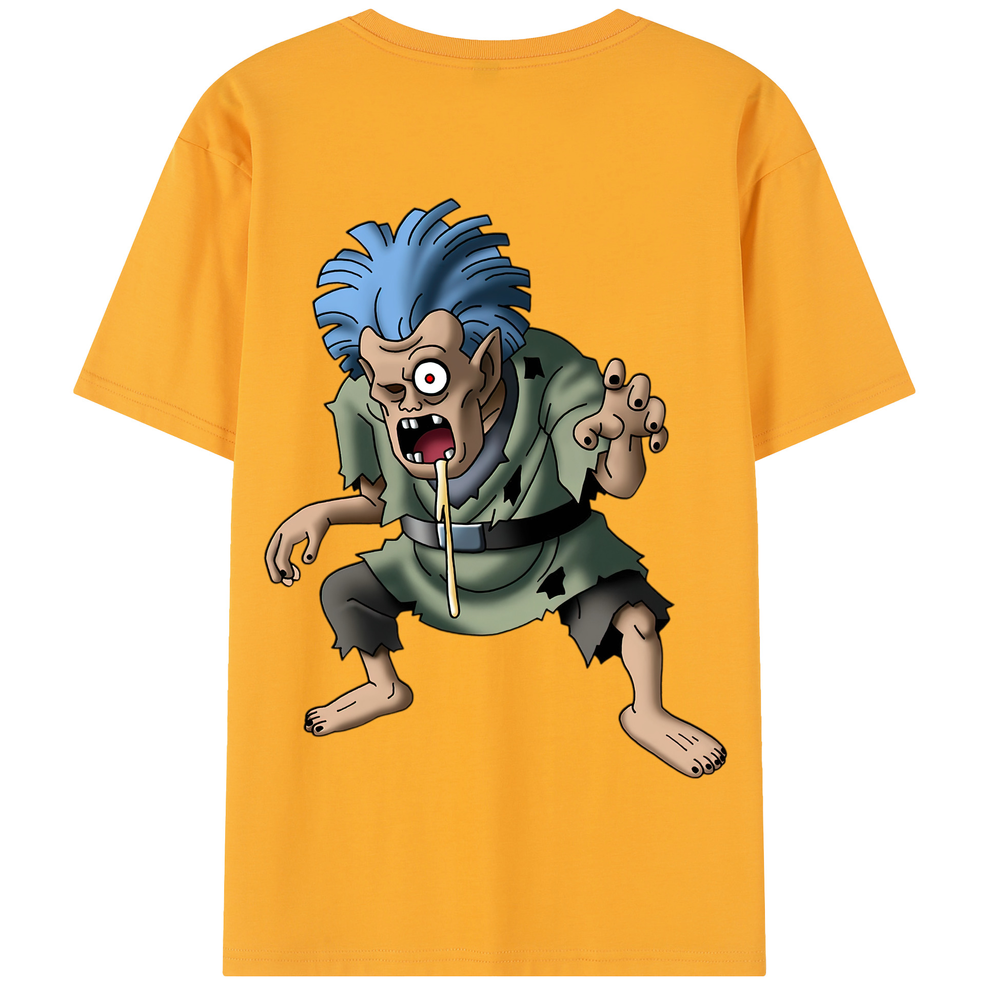 （画像用） ドラゴンクエスト Doragon Kuesuto Dragon Quest 綿100％半袖Tシャツ（背面プリント）