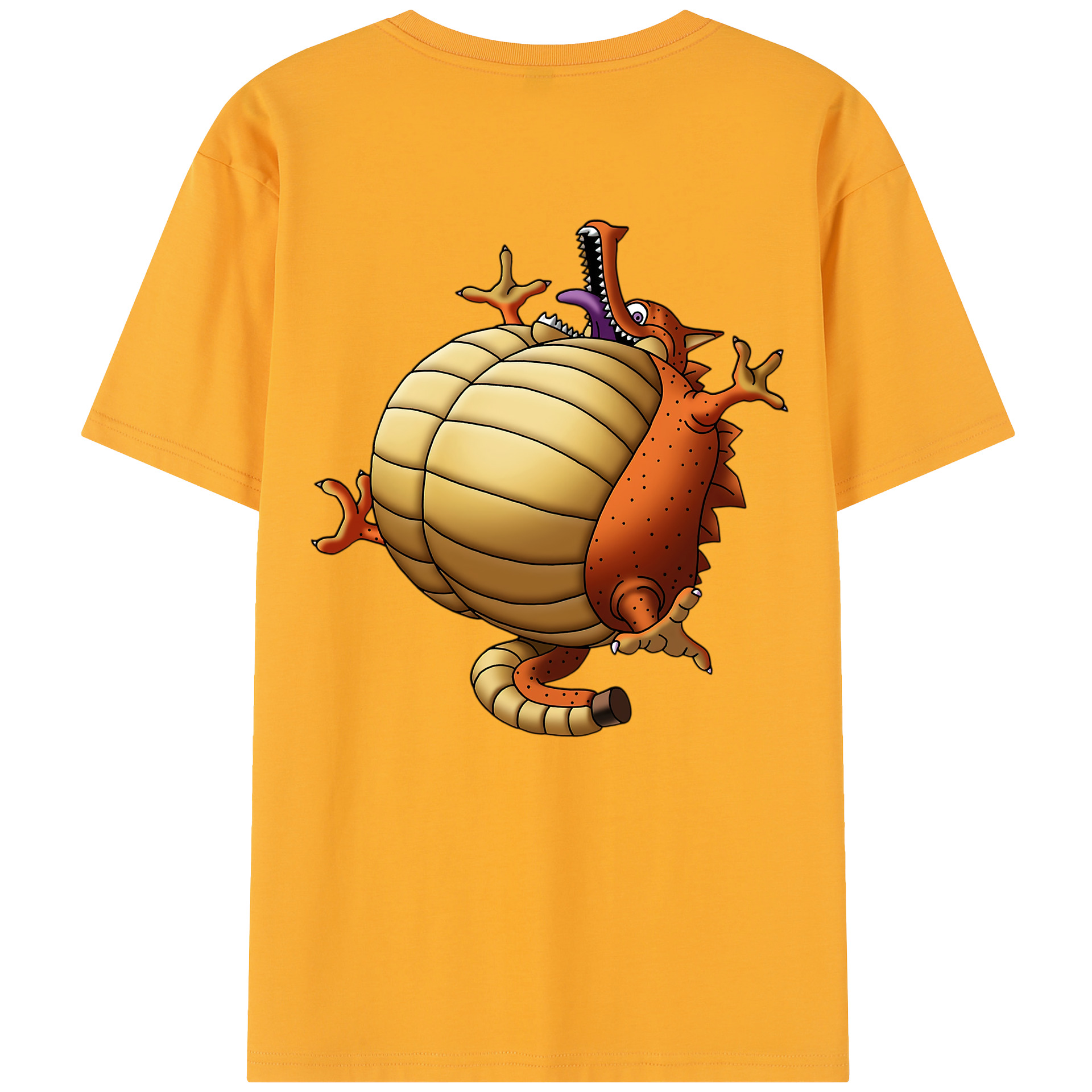 （画像用） ドラゴンクエスト Doragon Kuesuto Dragon Quest 綿100％半袖Tシャツ（背面プリント）
