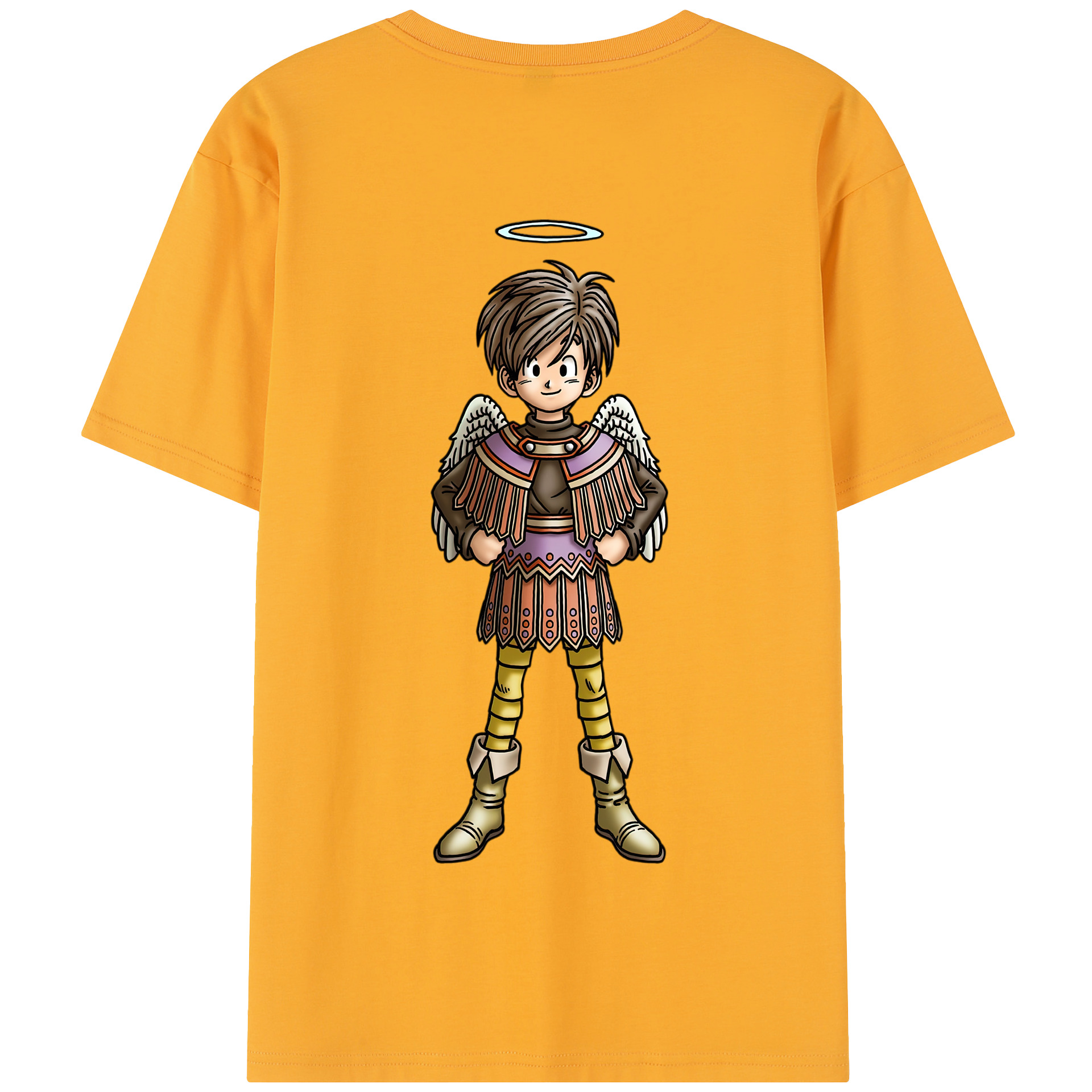 （画像用） ドラゴンクエスト Doragon Kuesuto Dragon Quest 綿100％半袖Tシャツ（背面プリント）