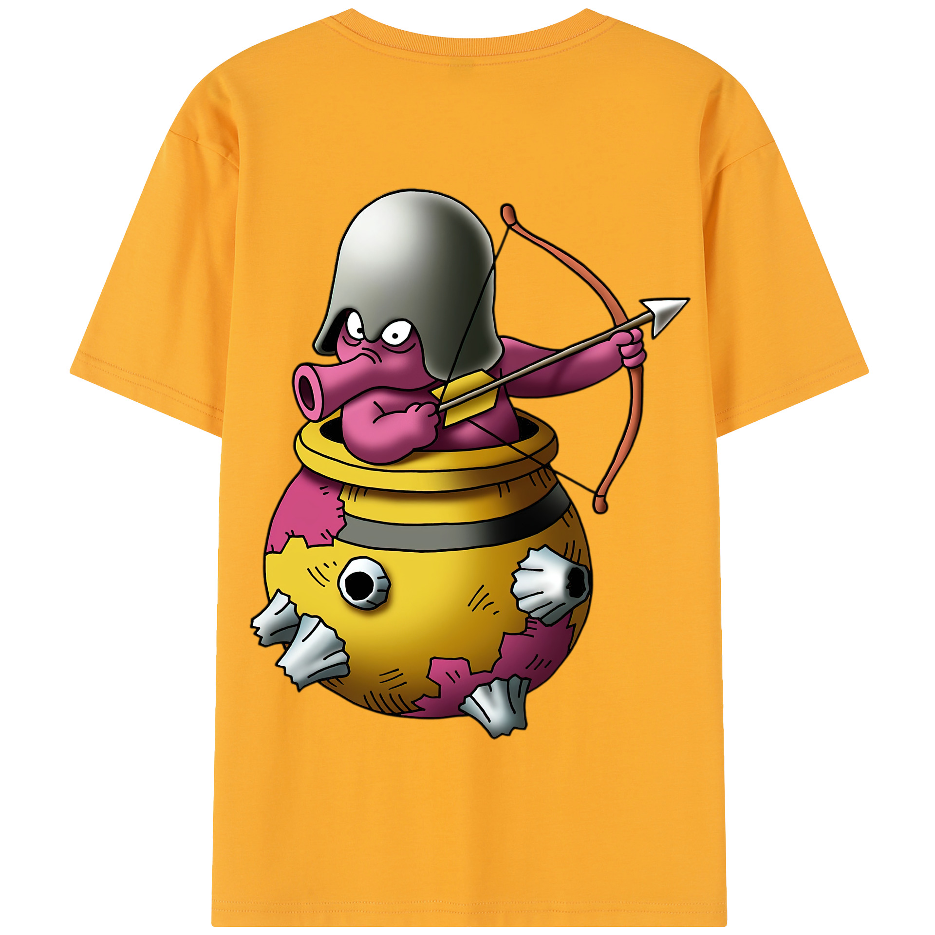（画像用） ドラゴンクエスト Doragon Kuesuto Dragon Quest 綿100％半袖Tシャツ（背面プリント）