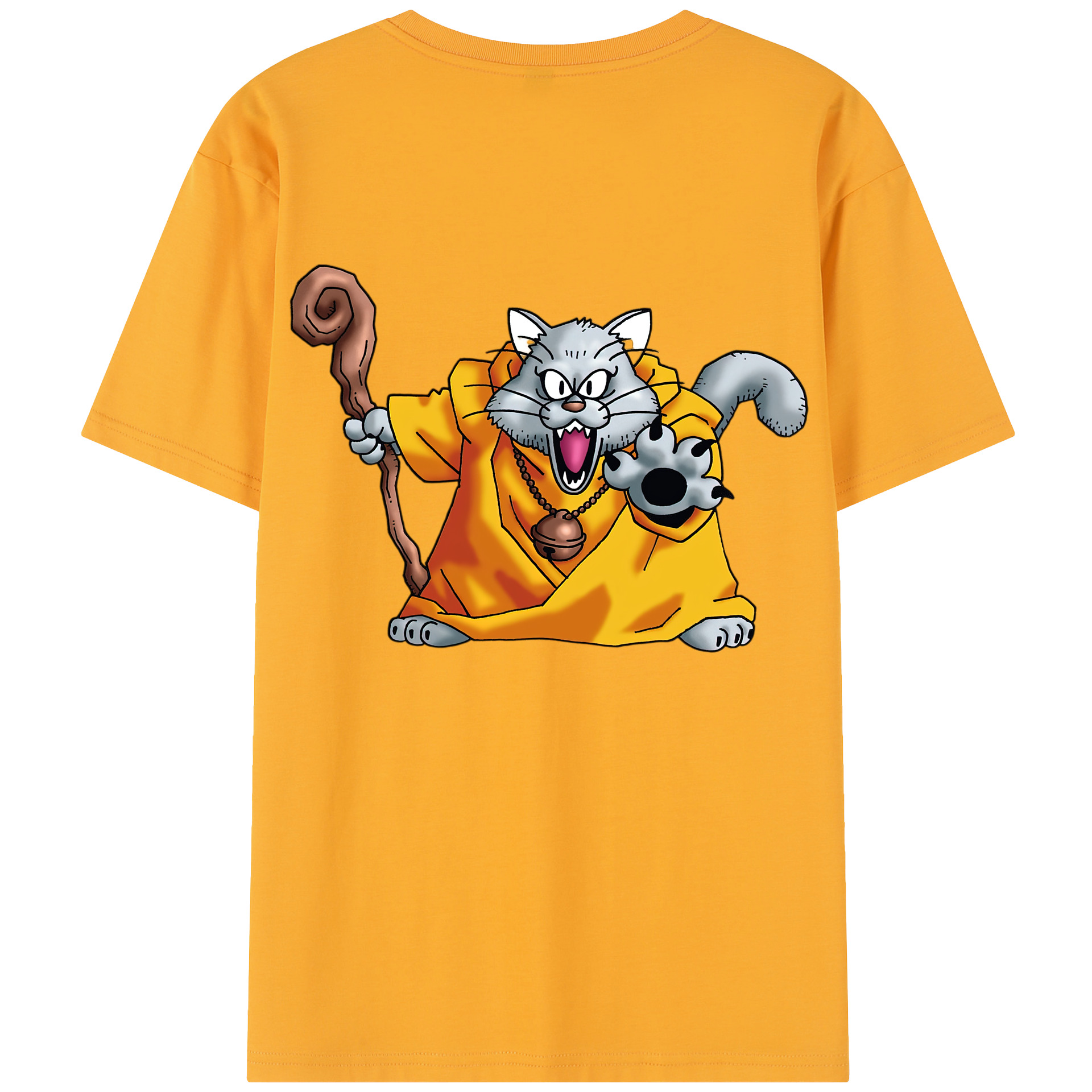（画像用） ドラゴンクエスト Doragon Kuesuto Dragon Quest 綿100％半袖Tシャツ（背面プリント）