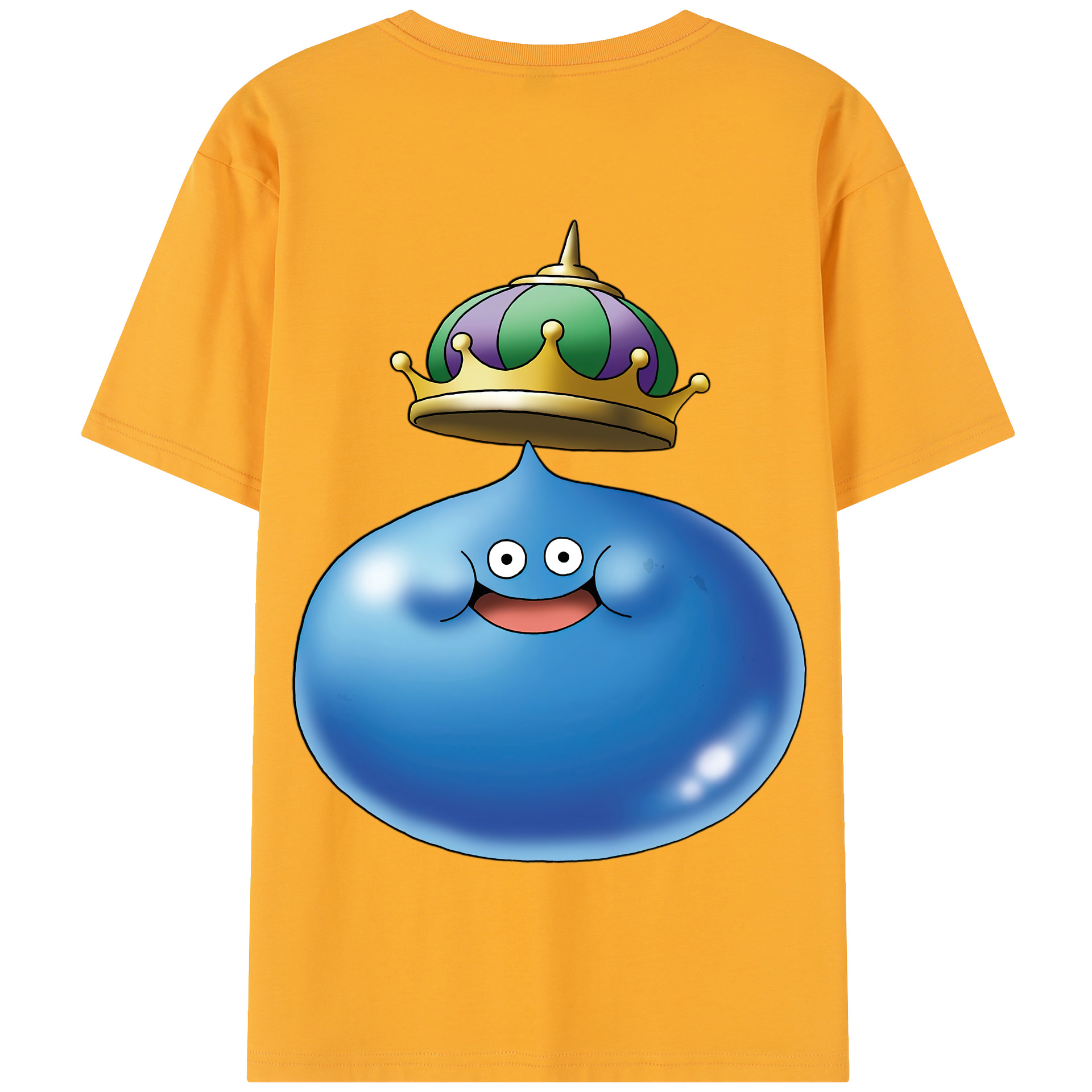 （画像用） ドラゴンクエスト Doragon Kuesuto Dragon Quest 綿100％半袖Tシャツ（背面プリント）