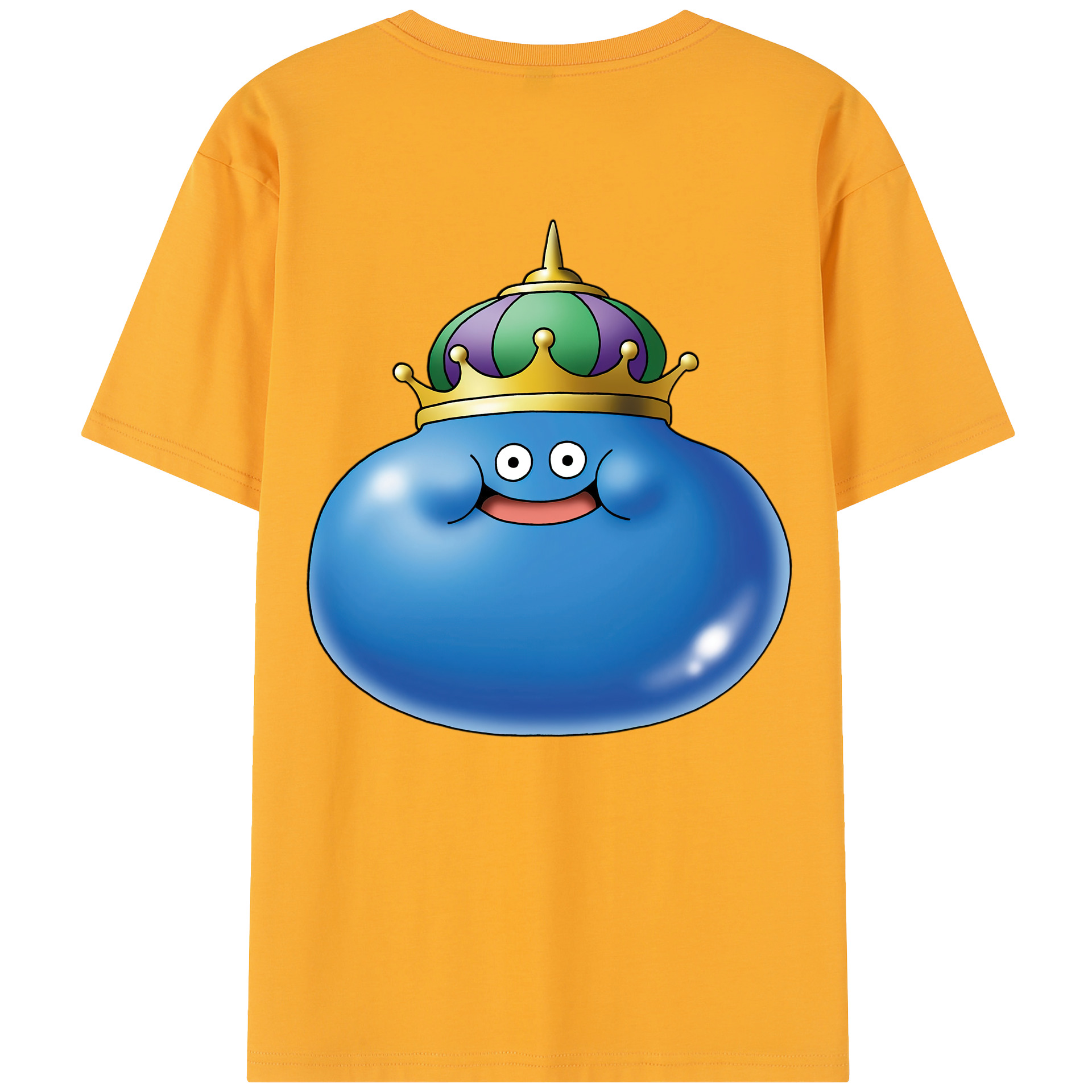 （画像用） ドラゴンクエスト Doragon Kuesuto Dragon Quest 綿100％半袖Tシャツ（背面プリント）