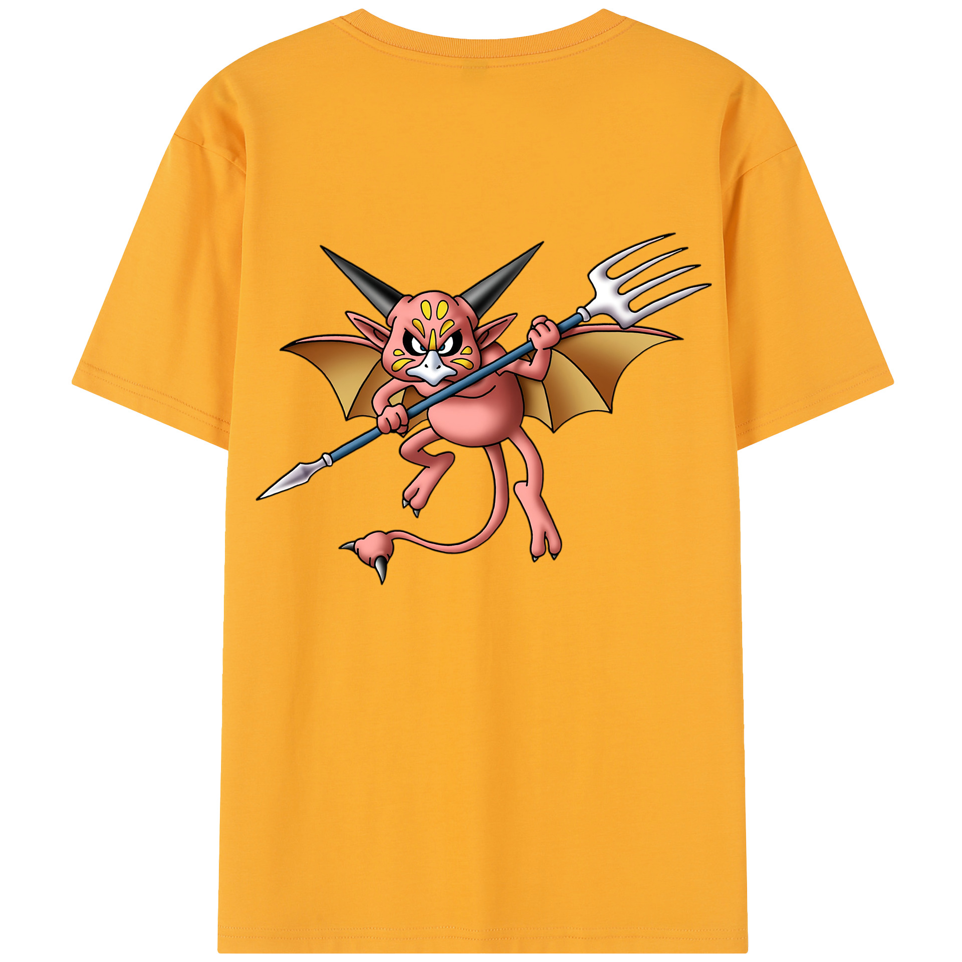 （画像用） ドラゴンクエスト Doragon Kuesuto Dragon Quest 綿100％半袖Tシャツ（背面プリント）