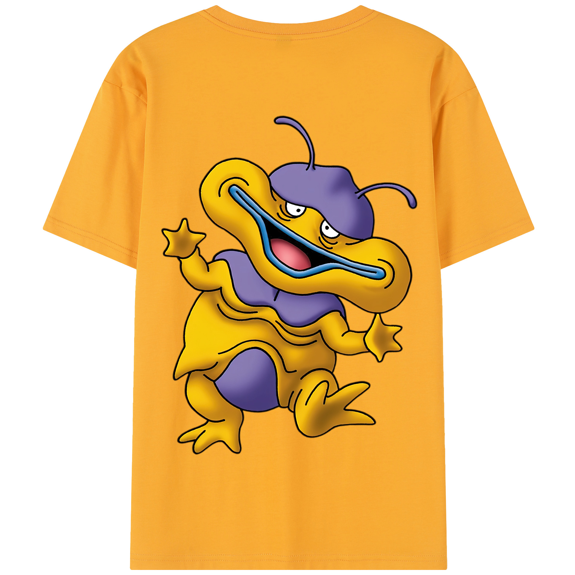（画像用） ドラゴンクエスト Doragon Kuesuto Dragon Quest 綿100％半袖Tシャツ（背面プリント）