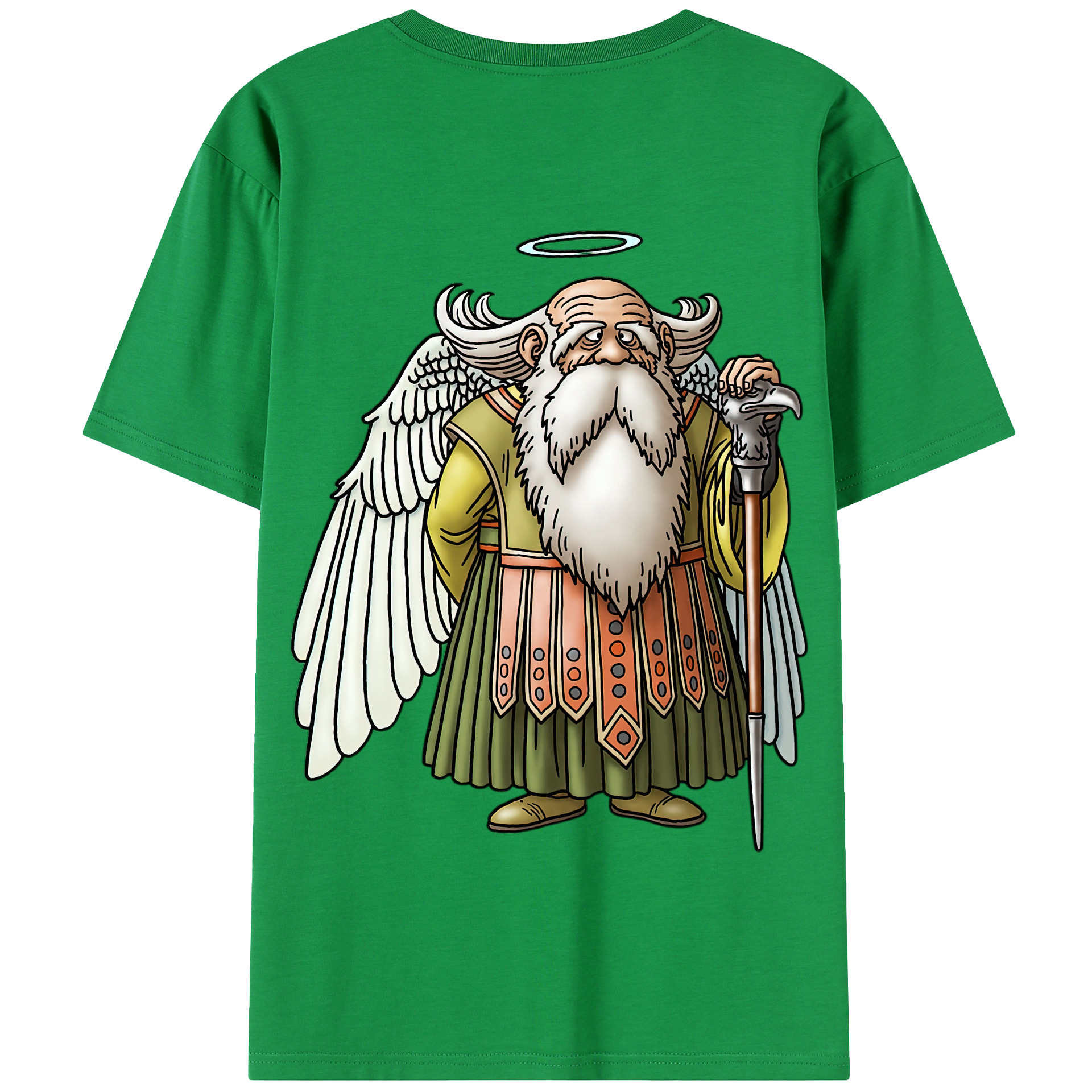 （画像用） ドラゴンクエスト Doragon Kuesuto Dragon Quest 綿100％半袖Tシャツ（背面プリント）