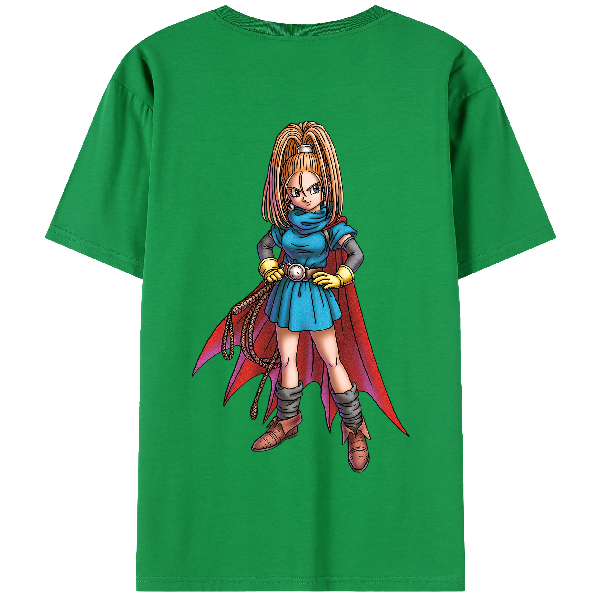 （画像用） ドラゴンクエスト Doragon Kuesuto Dragon Quest 綿100％半袖Tシャツ（背面プリント）