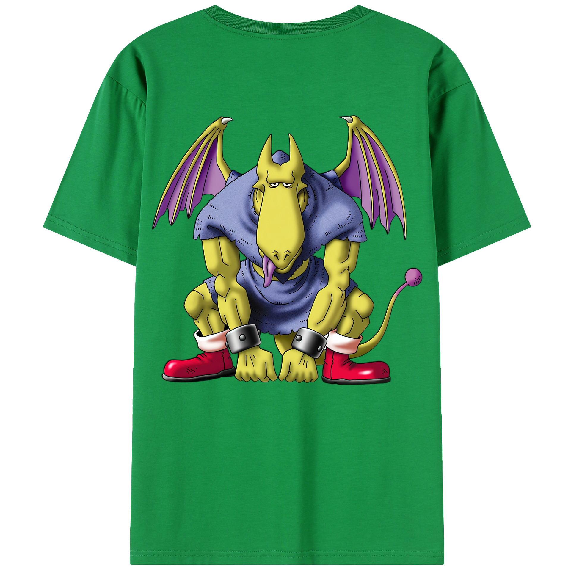 （画像用） ドラゴンクエスト Doragon Kuesuto Dragon Quest 綿100％半袖Tシャツ（背面プリント）