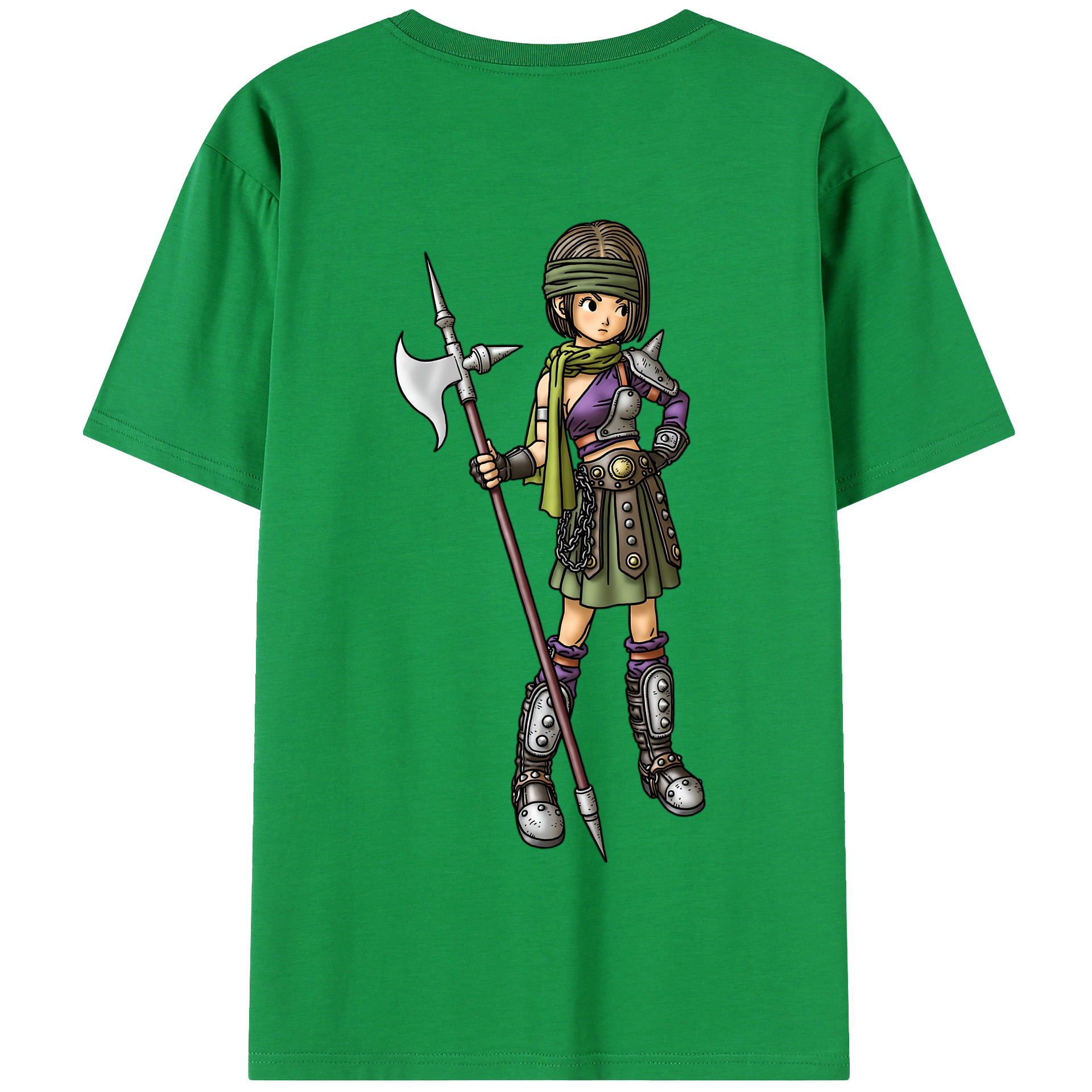 （画像用） ドラゴンクエスト Doragon Kuesuto Dragon Quest 綿100％半袖Tシャツ（背面プリント）