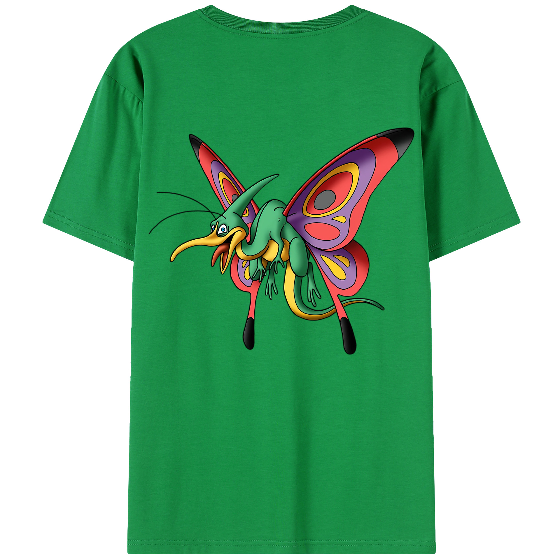 （画像用） ドラゴンクエスト Doragon Kuesuto Dragon Quest 綿100％半袖Tシャツ（背面プリント）
