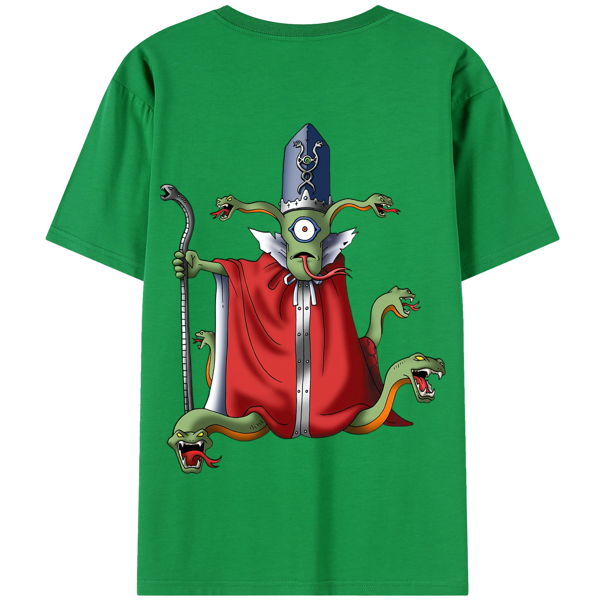 （画像用） ドラゴンクエスト Doragon Kuesuto Dragon Quest 綿100％半袖Tシャツ（背面プリント）