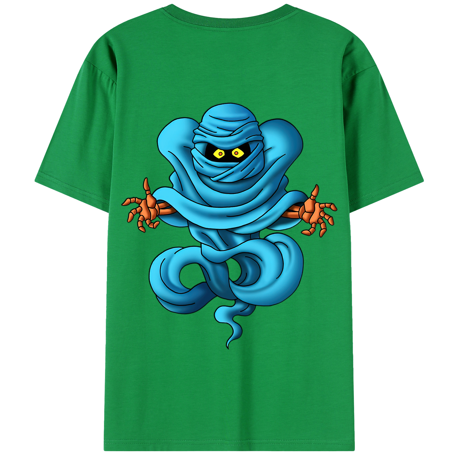 （画像用） ドラゴンクエスト Doragon Kuesuto Dragon Quest 綿100％半袖Tシャツ（背面プリント）