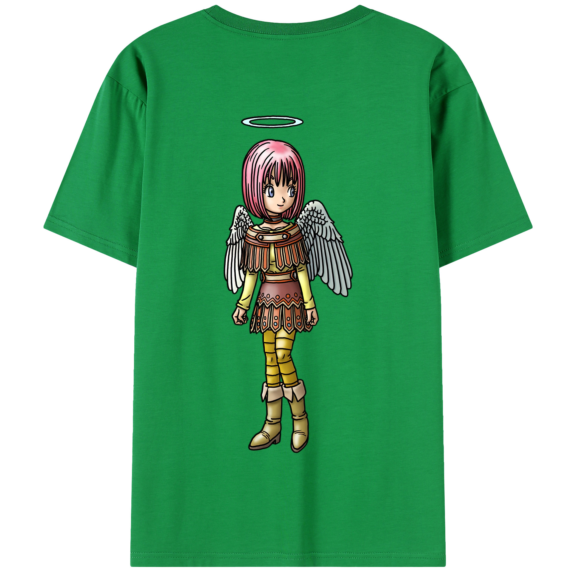 （画像用） ドラゴンクエスト Doragon Kuesuto Dragon Quest 綿100％半袖Tシャツ（背面プリント）
