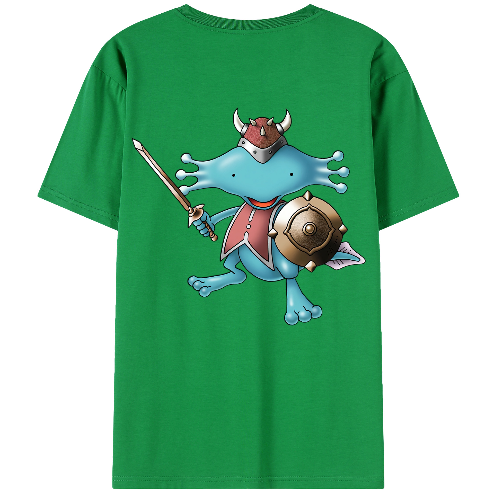 （画像用） ドラゴンクエスト Doragon Kuesuto Dragon Quest 綿100％半袖Tシャツ（背面プリント）