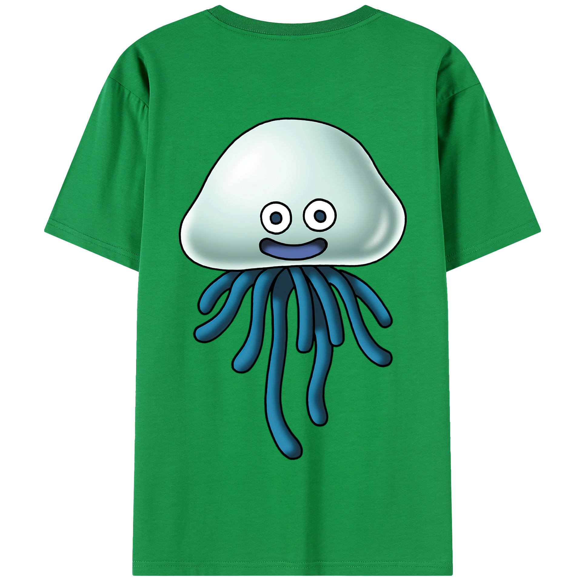 （画像用） ドラゴンクエスト Doragon Kuesuto Dragon Quest 綿100％半袖Tシャツ（背面プリント）