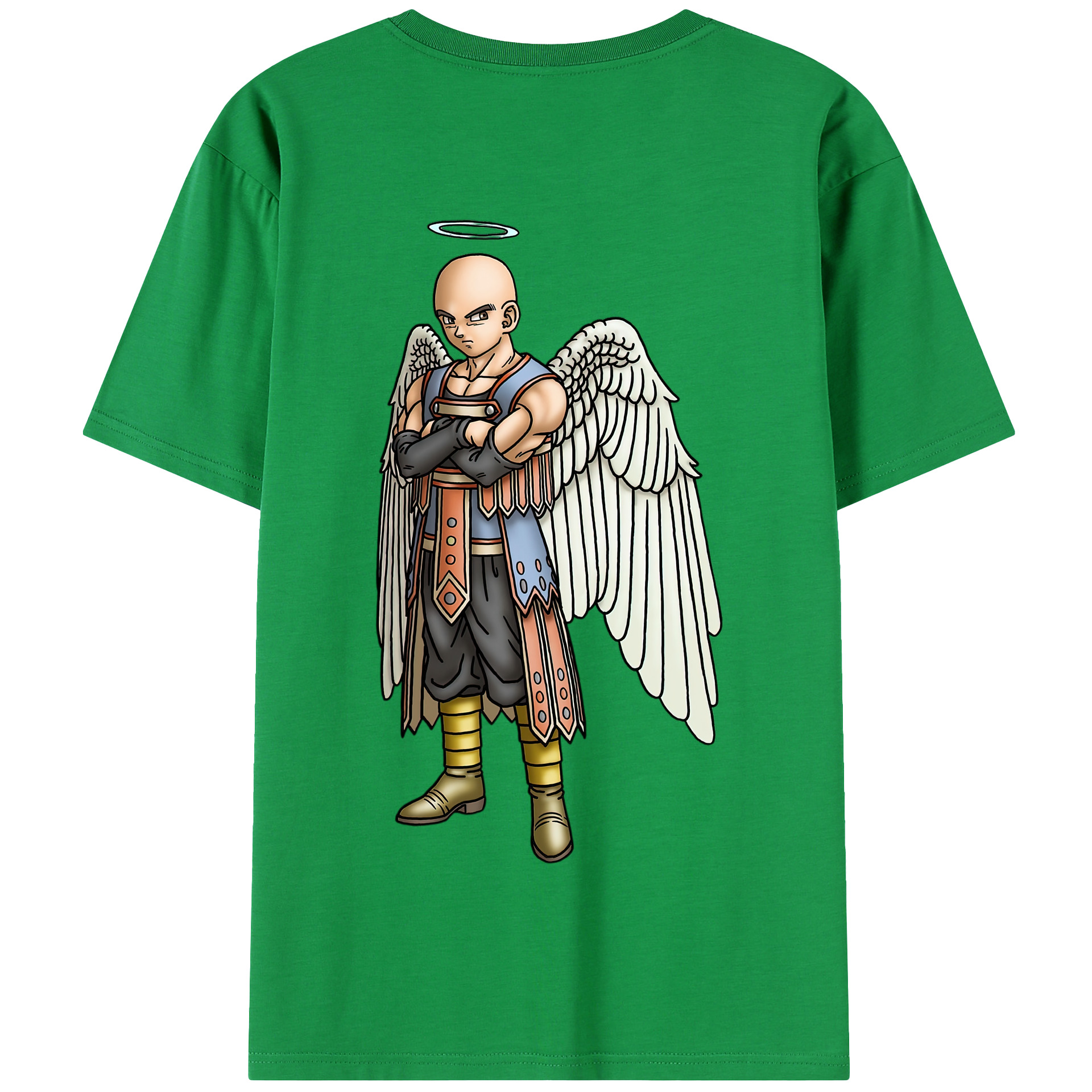 （画像用） ドラゴンクエスト Doragon Kuesuto Dragon Quest 綿100％半袖Tシャツ（背面プリント）