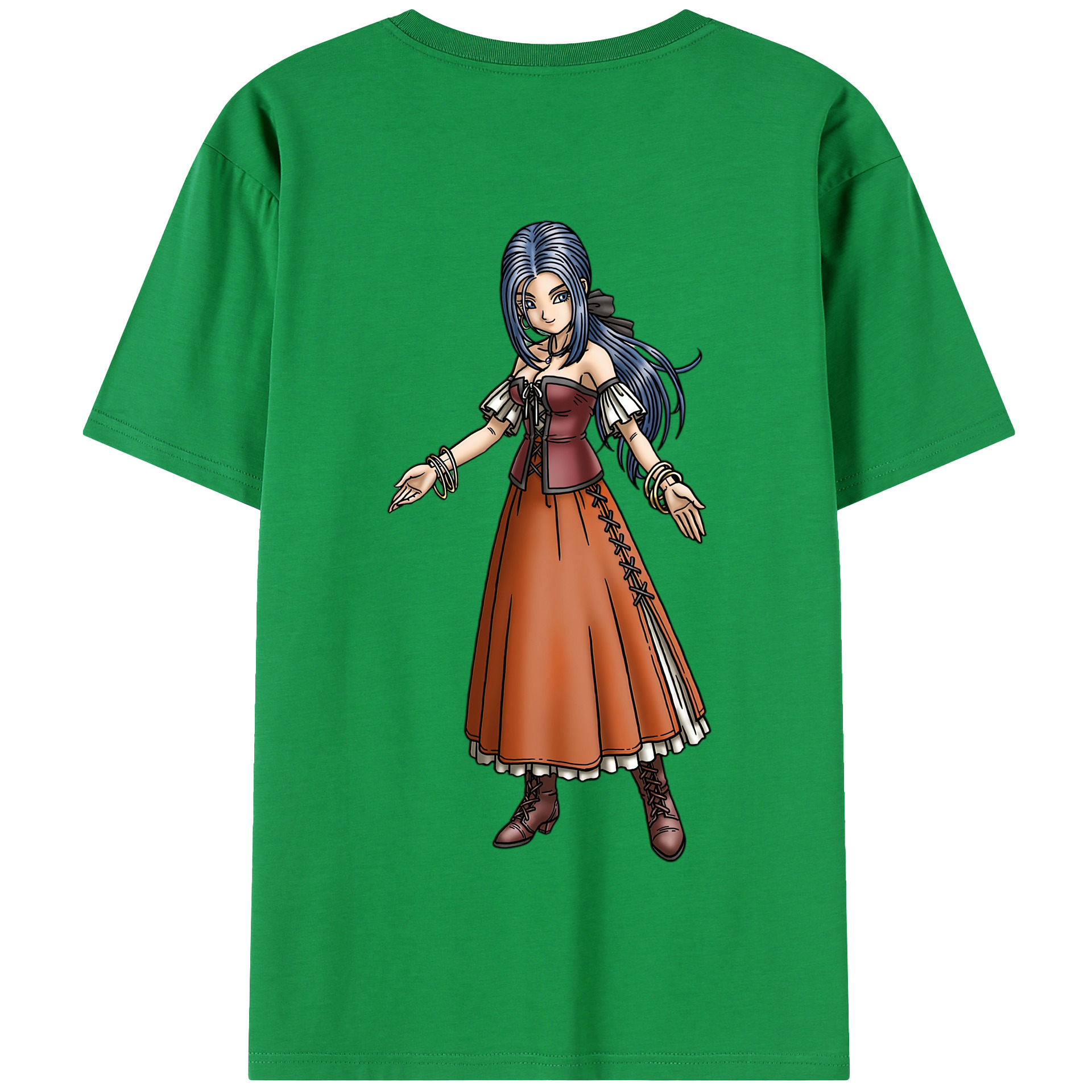 （画像用） ドラゴンクエスト Doragon Kuesuto Dragon Quest 綿100％半袖Tシャツ（背面プリント）
