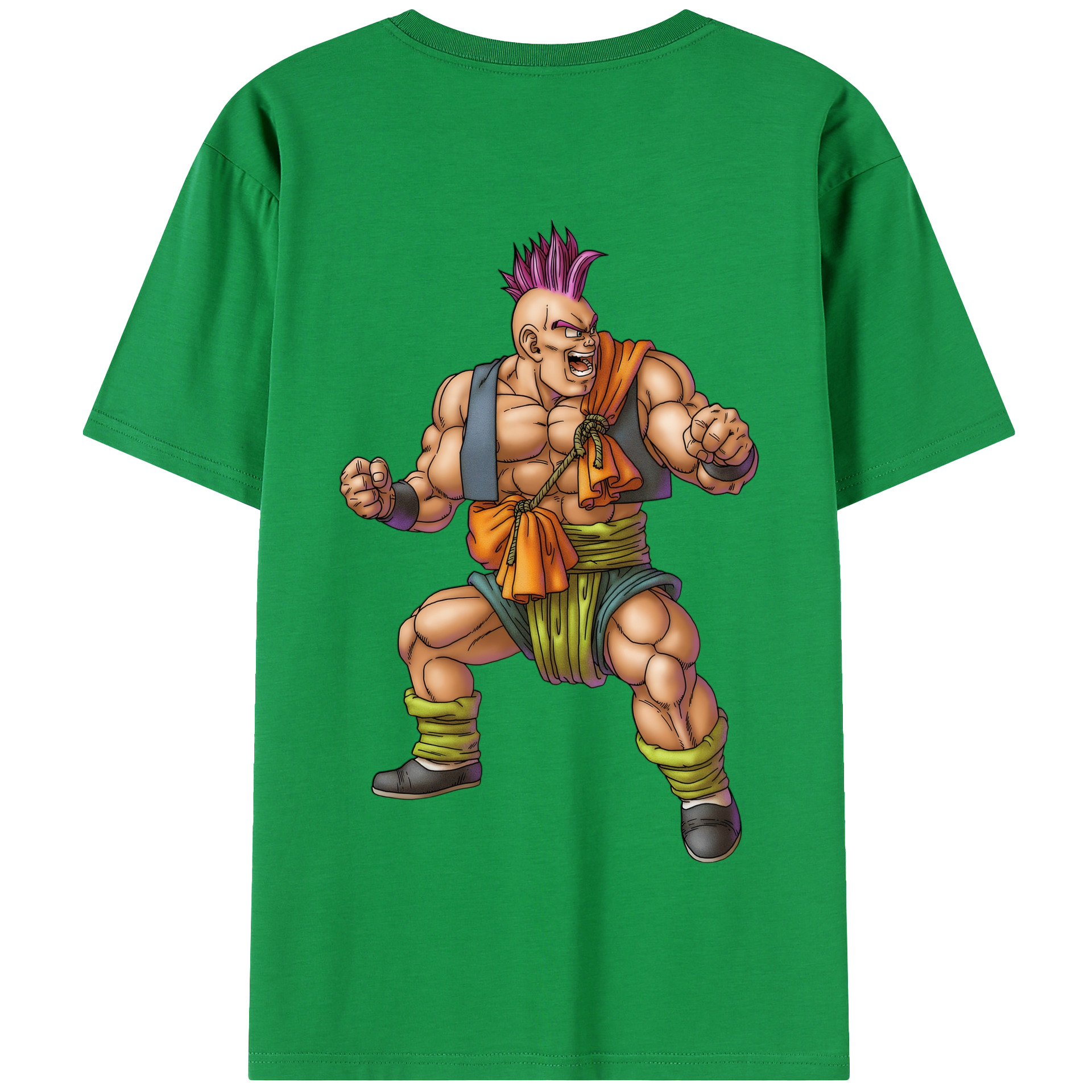 （画像用） ドラゴンクエスト Doragon Kuesuto Dragon Quest 綿100％半袖Tシャツ（背面プリント）