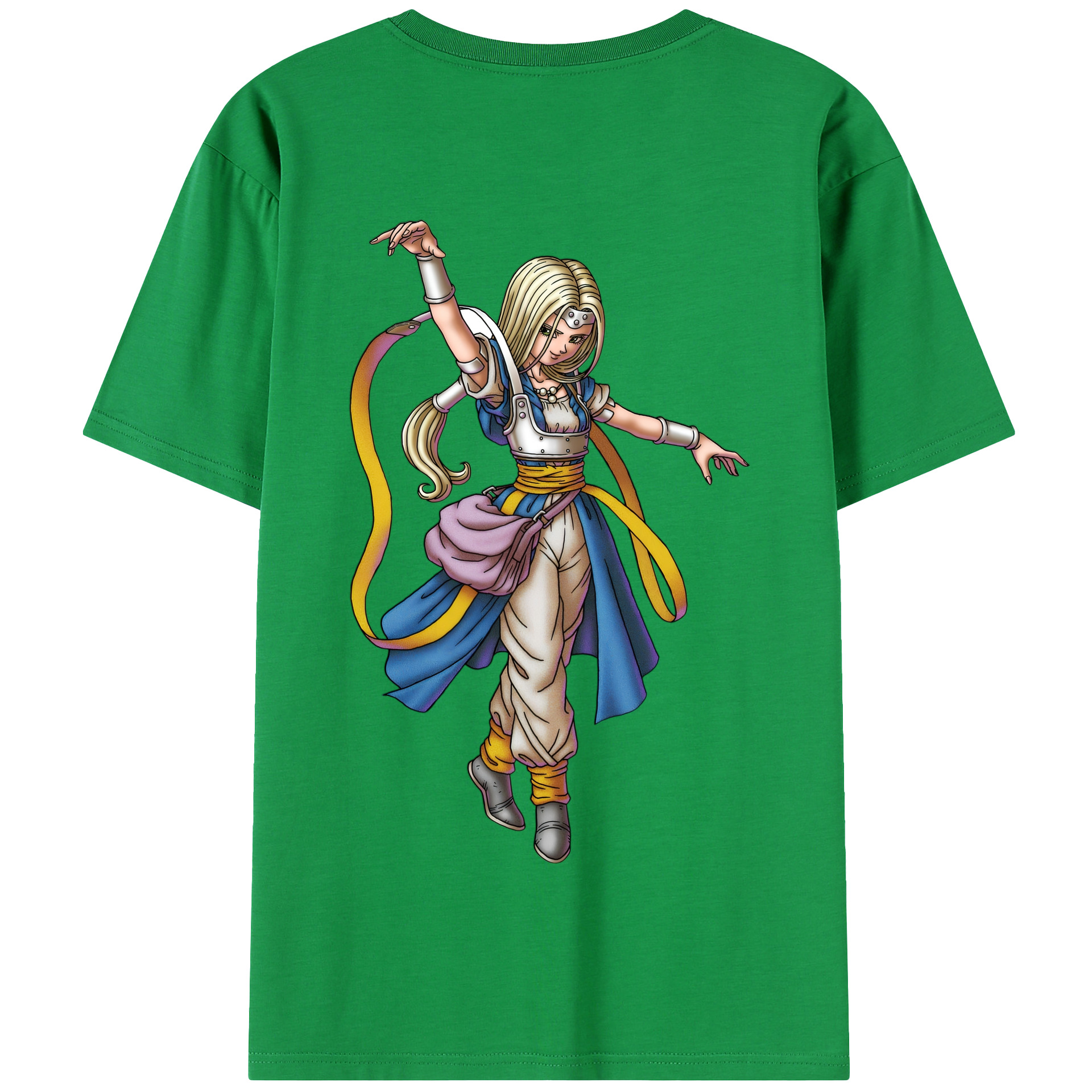 （画像用） ドラゴンクエスト Doragon Kuesuto Dragon Quest 綿100％半袖Tシャツ（背面プリント）