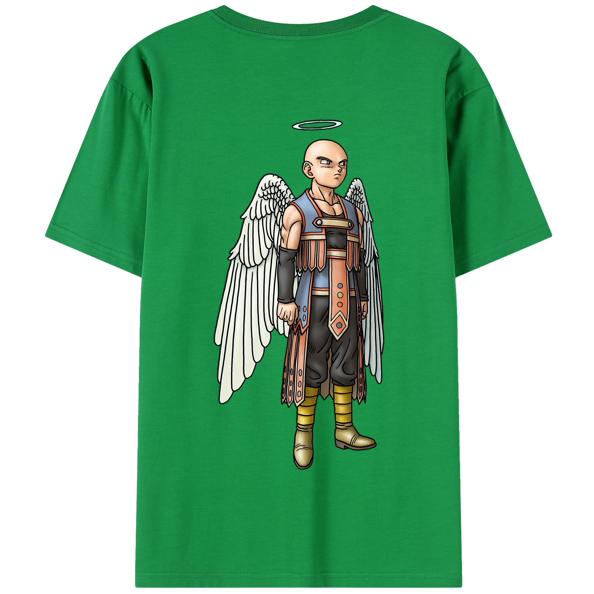 （画像用） ドラゴンクエスト Doragon Kuesuto Dragon Quest 綿100％半袖Tシャツ（背面プリント）