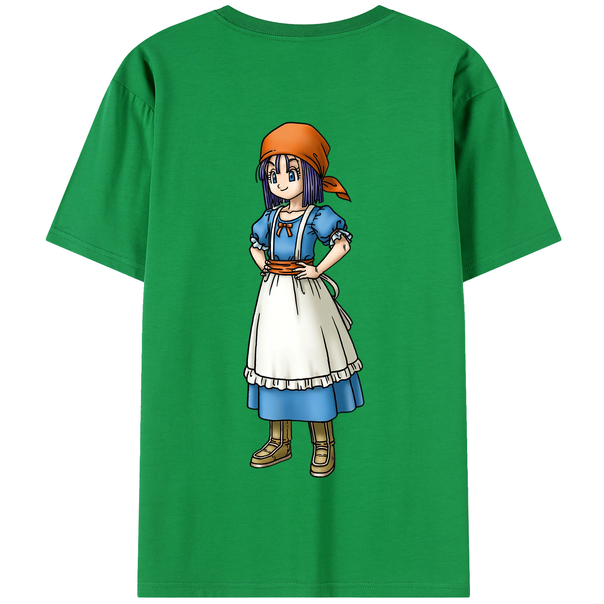（画像用） ドラゴンクエスト Doragon Kuesuto Dragon Quest 綿100％半袖Tシャツ（背面プリント）