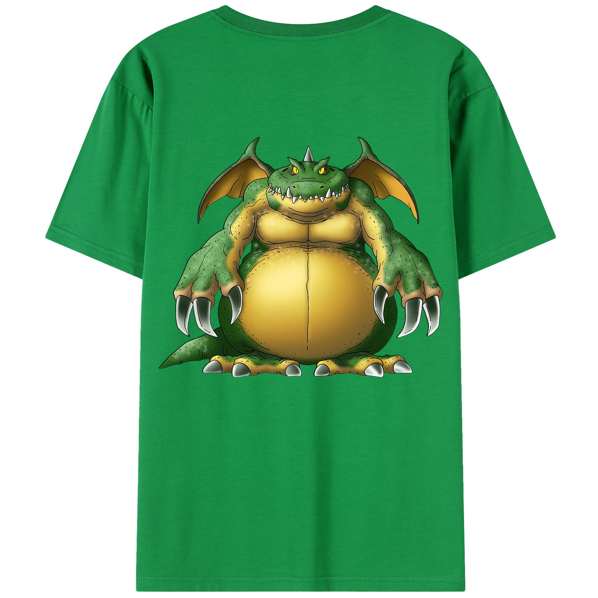 （画像用） ドラゴンクエスト Doragon Kuesuto Dragon Quest 綿100％半袖Tシャツ（背面プリント）