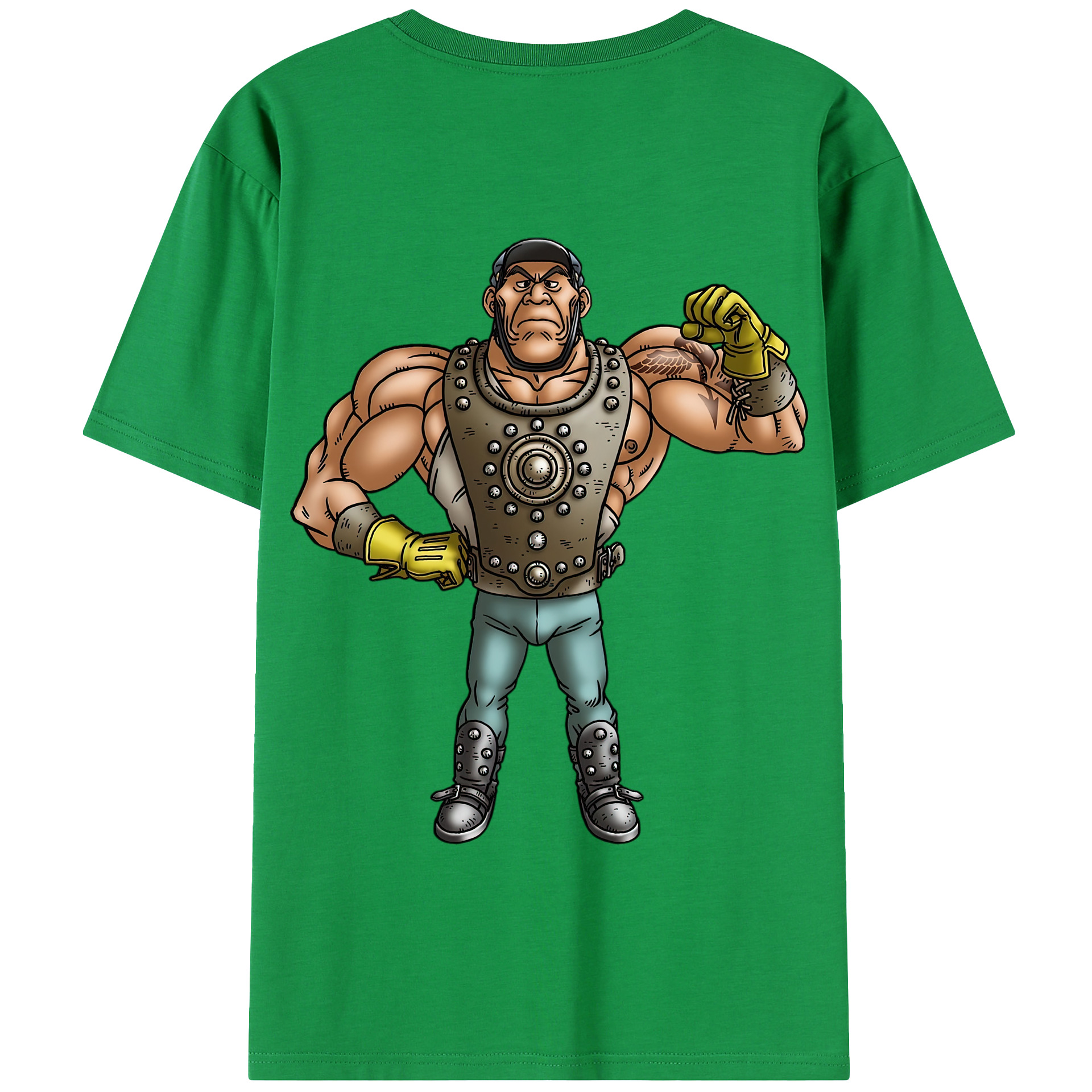 （画像用） ドラゴンクエスト Doragon Kuesuto Dragon Quest 綿100％半袖Tシャツ（背面プリント）