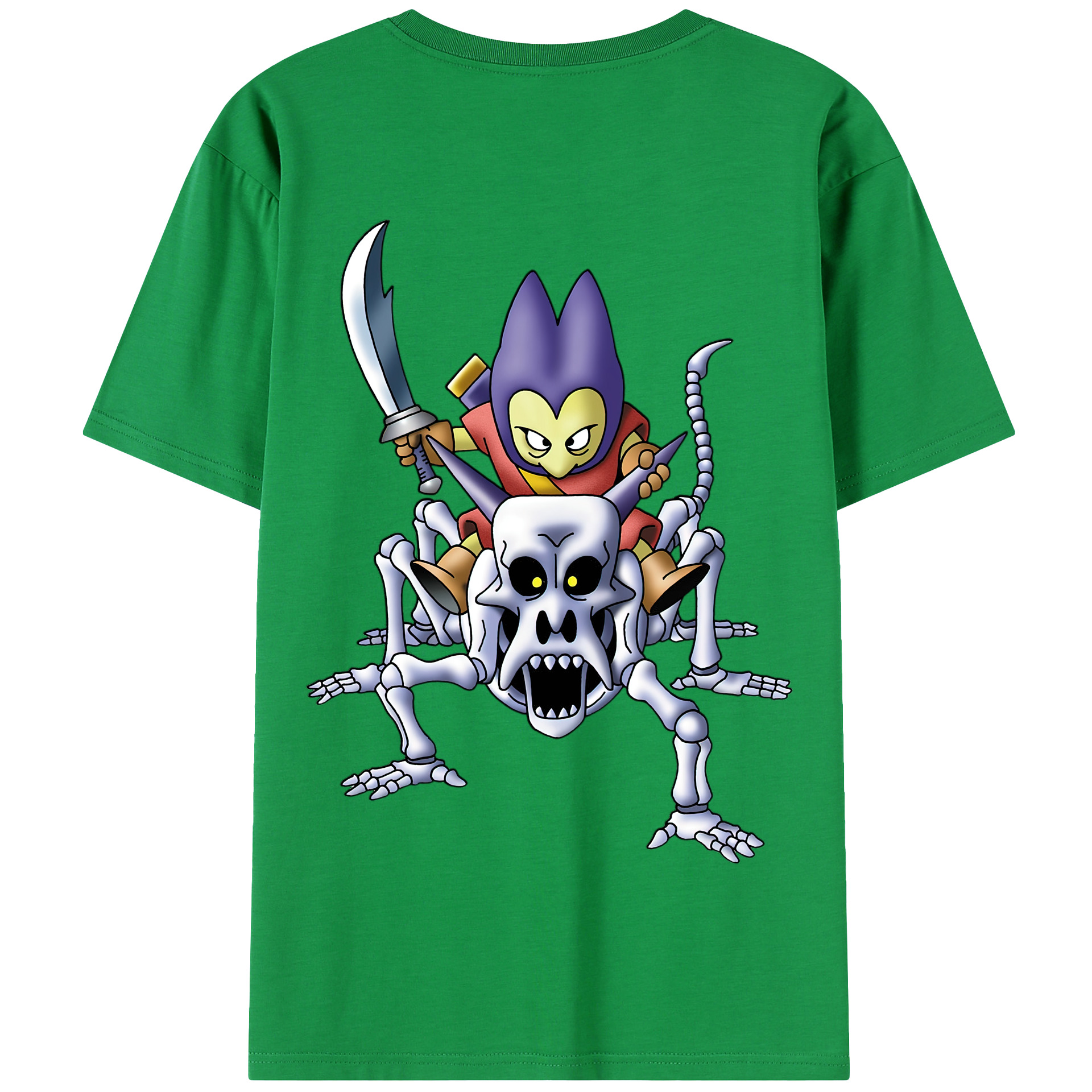 （画像用） ドラゴンクエスト Doragon Kuesuto Dragon Quest 綿100％半袖Tシャツ（背面プリント）