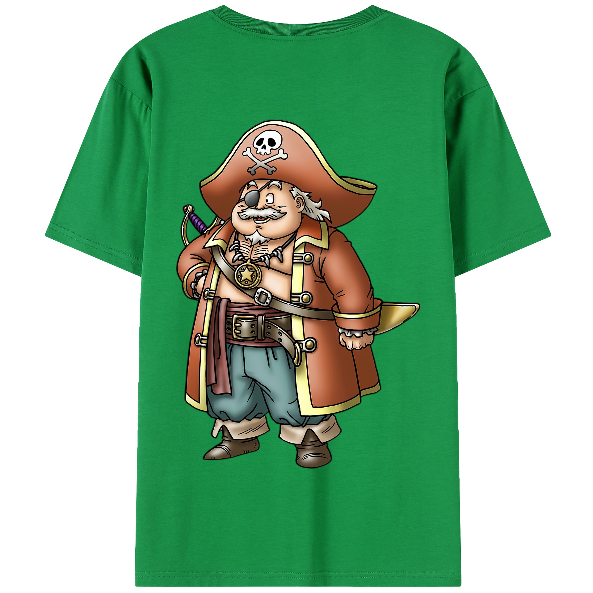 （画像用） ドラゴンクエスト Doragon Kuesuto Dragon Quest 綿100％半袖Tシャツ（背面プリント）