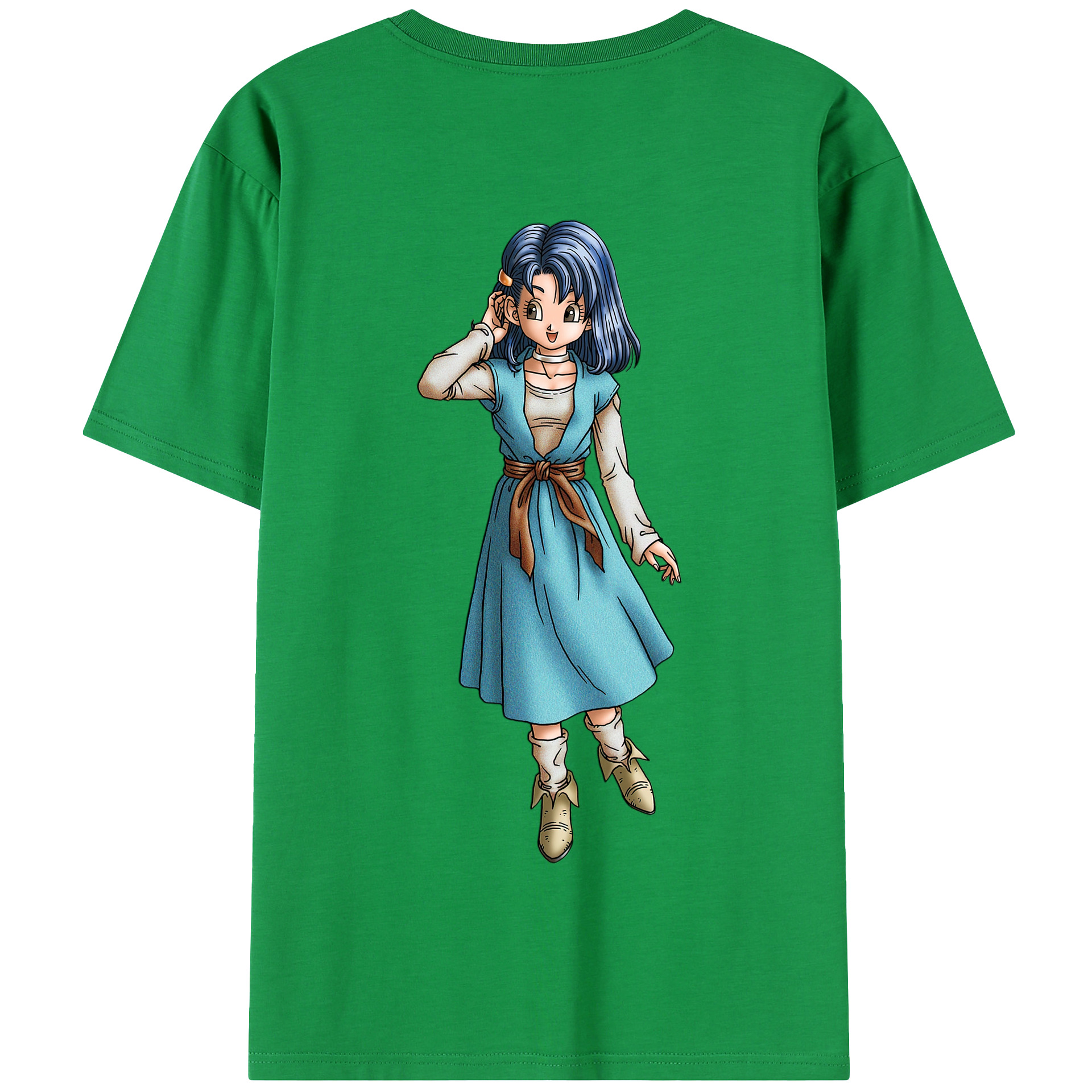 （画像用） ドラゴンクエスト Doragon Kuesuto Dragon Quest 綿100％半袖Tシャツ（背面プリント）