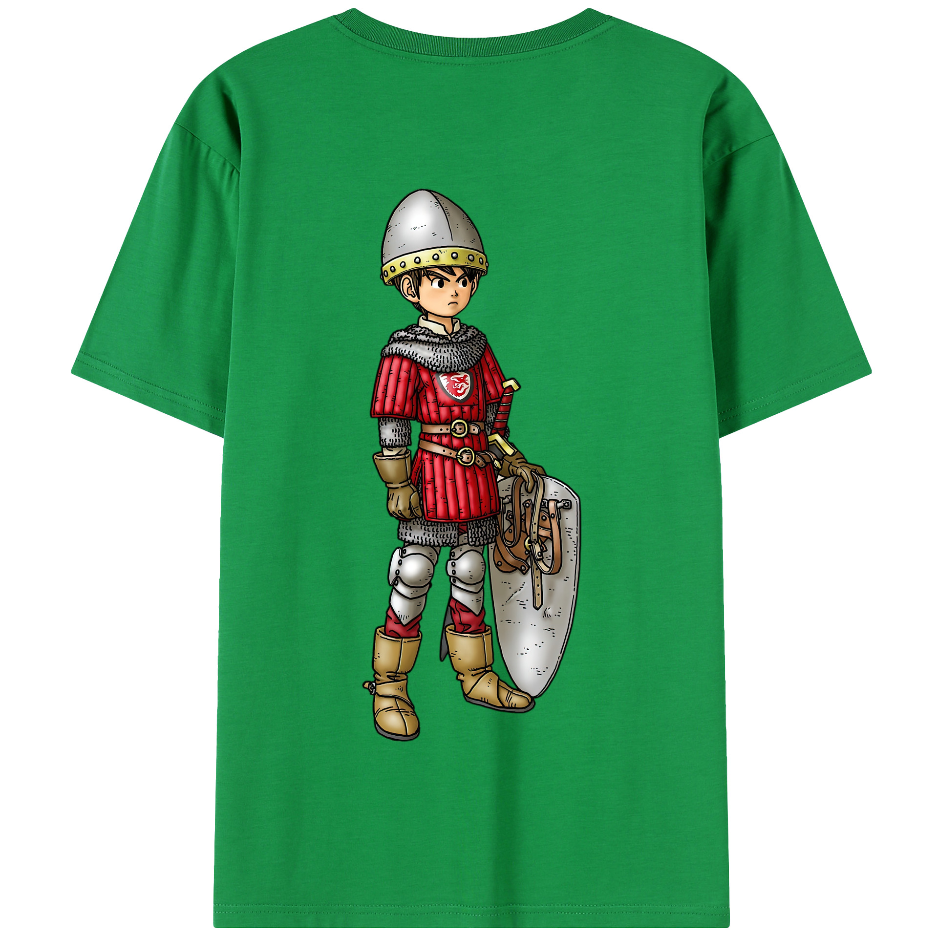 （画像用） ドラゴンクエスト Doragon Kuesuto Dragon Quest 綿100％半袖Tシャツ（背面プリント）