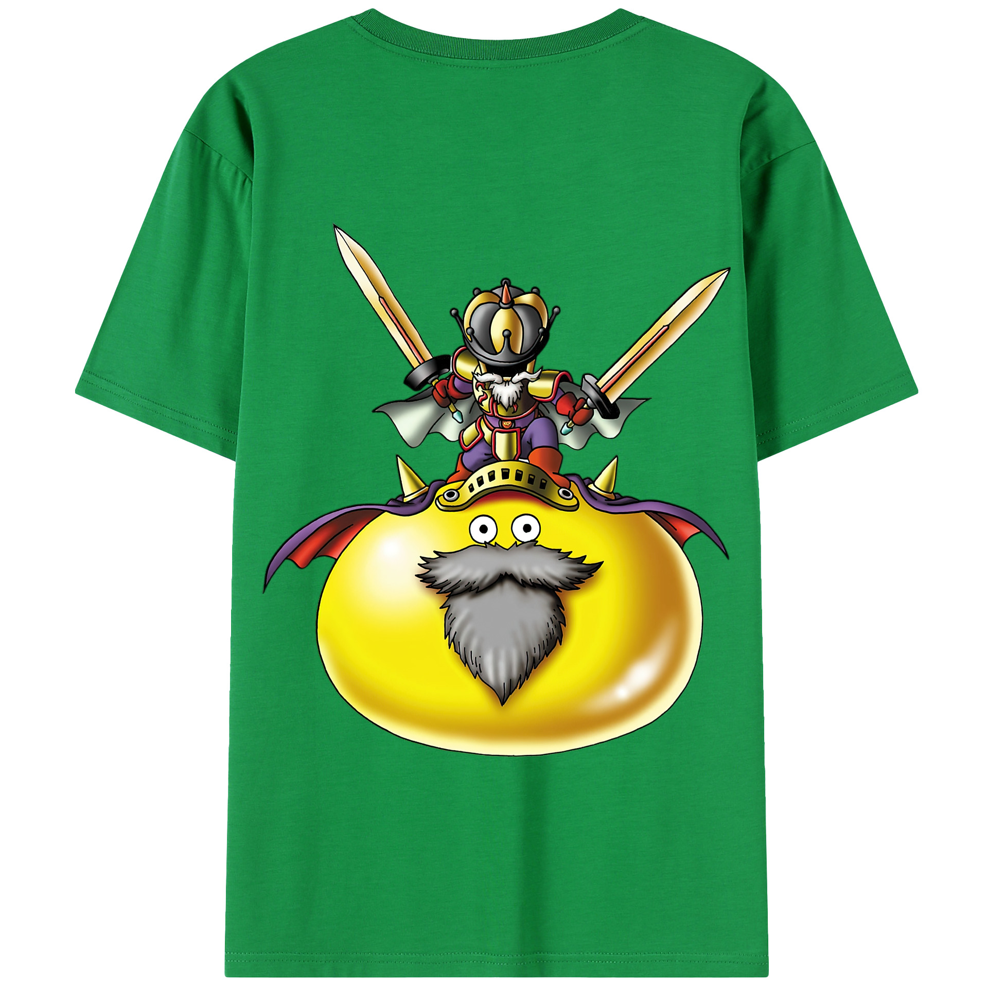 （画像用） ドラゴンクエスト Doragon Kuesuto Dragon Quest 綿100％半袖Tシャツ（背面プリント）