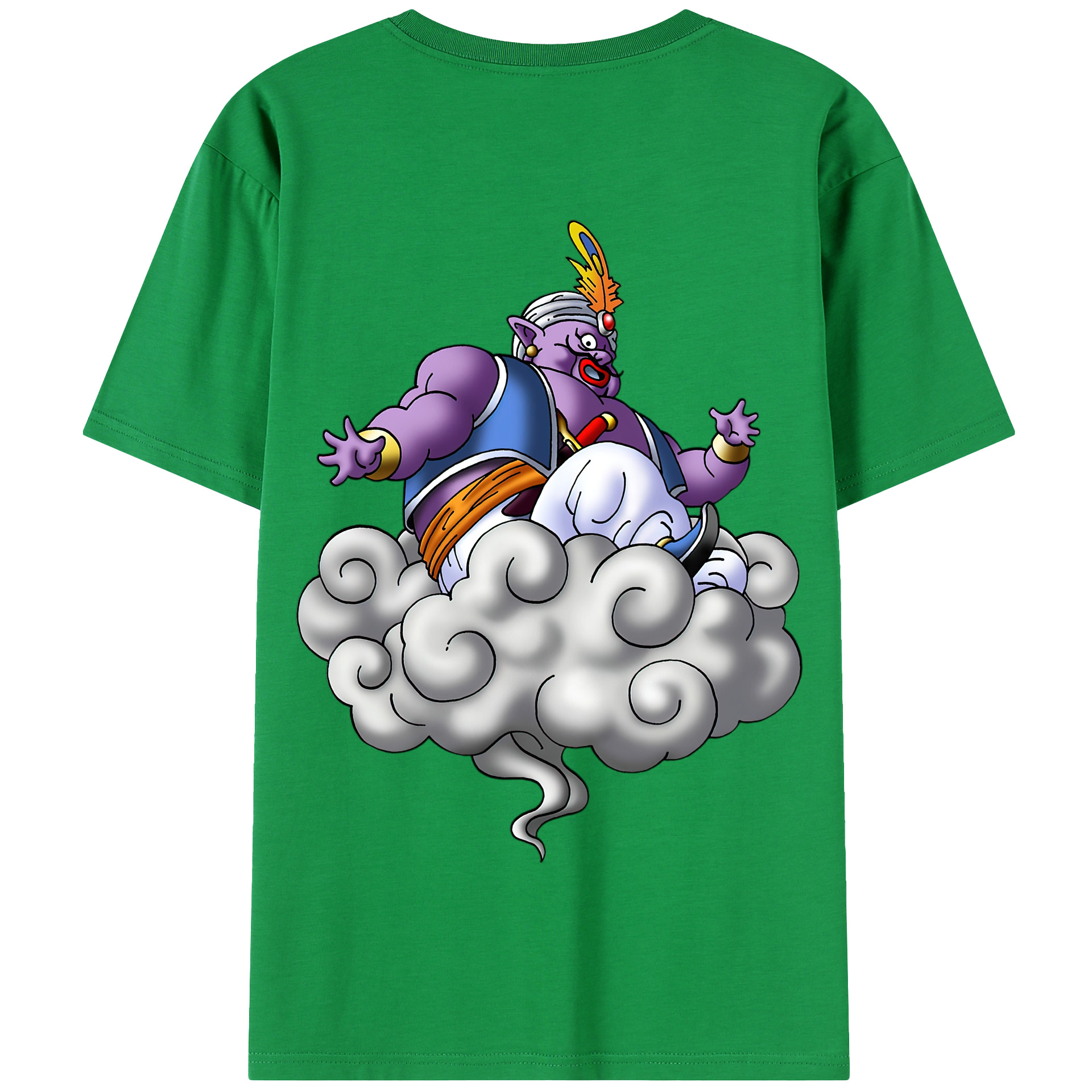 （画像用） ドラゴンクエスト Doragon Kuesuto Dragon Quest 綿100％半袖Tシャツ（背面プリント）