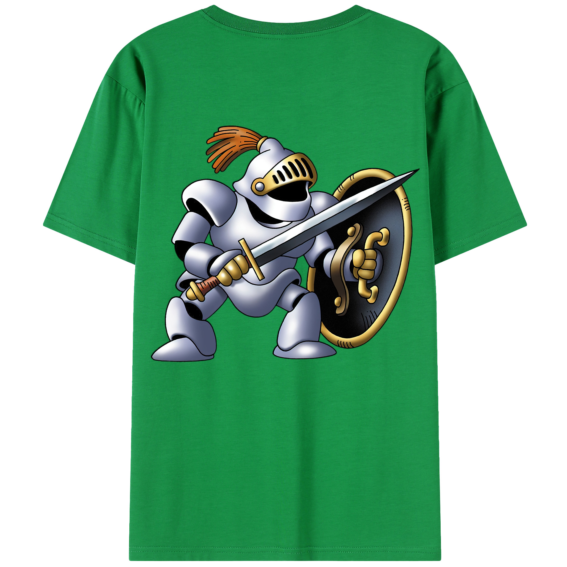 （画像用） ドラゴンクエスト Doragon Kuesuto Dragon Quest 綿100％半袖Tシャツ（背面プリント）
