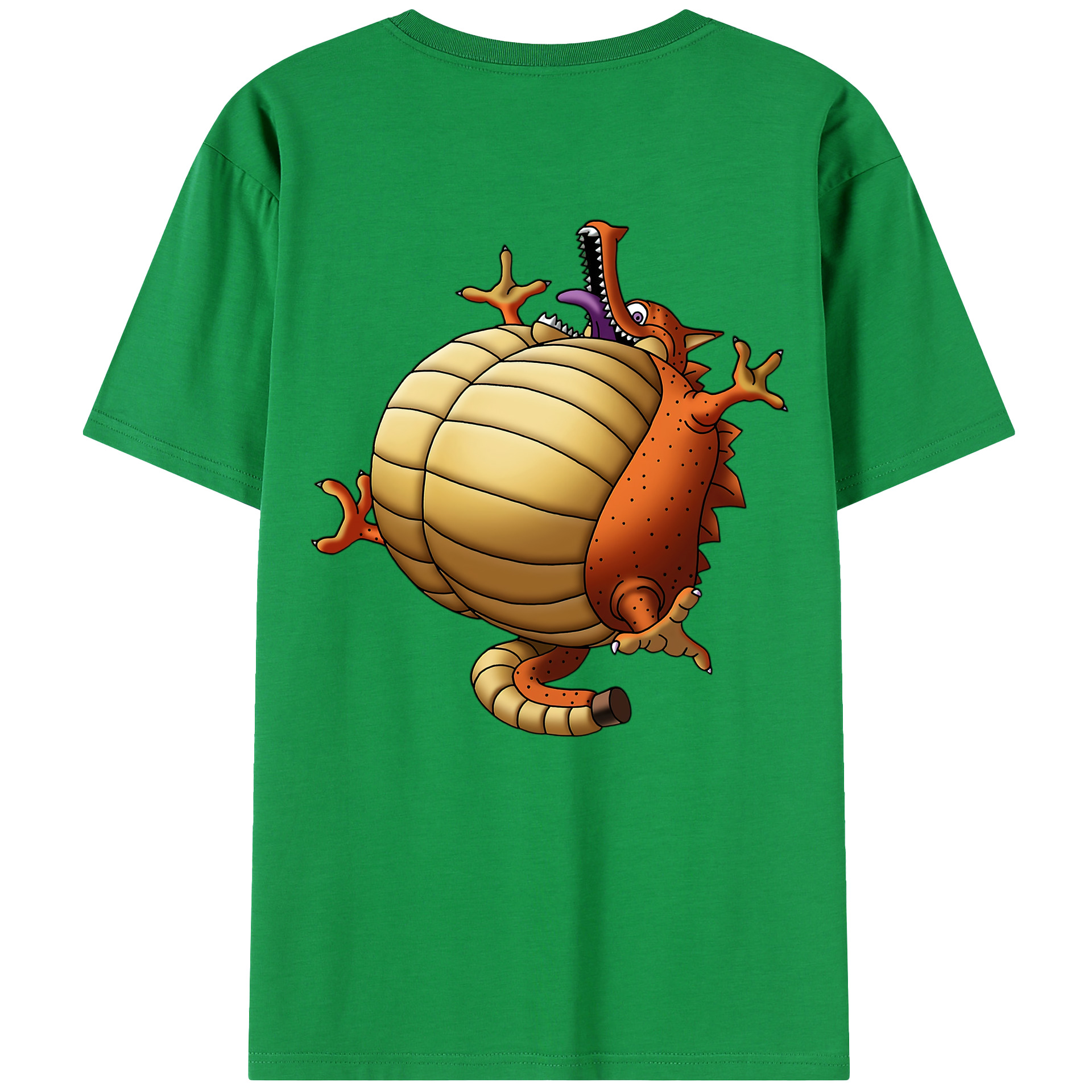 （画像用） ドラゴンクエスト Doragon Kuesuto Dragon Quest 綿100％半袖Tシャツ（背面プリント）