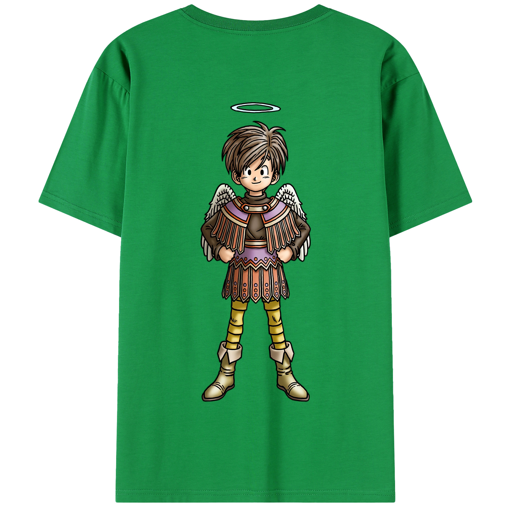 （画像用） ドラゴンクエスト Doragon Kuesuto Dragon Quest 綿100％半袖Tシャツ（背面プリント）
