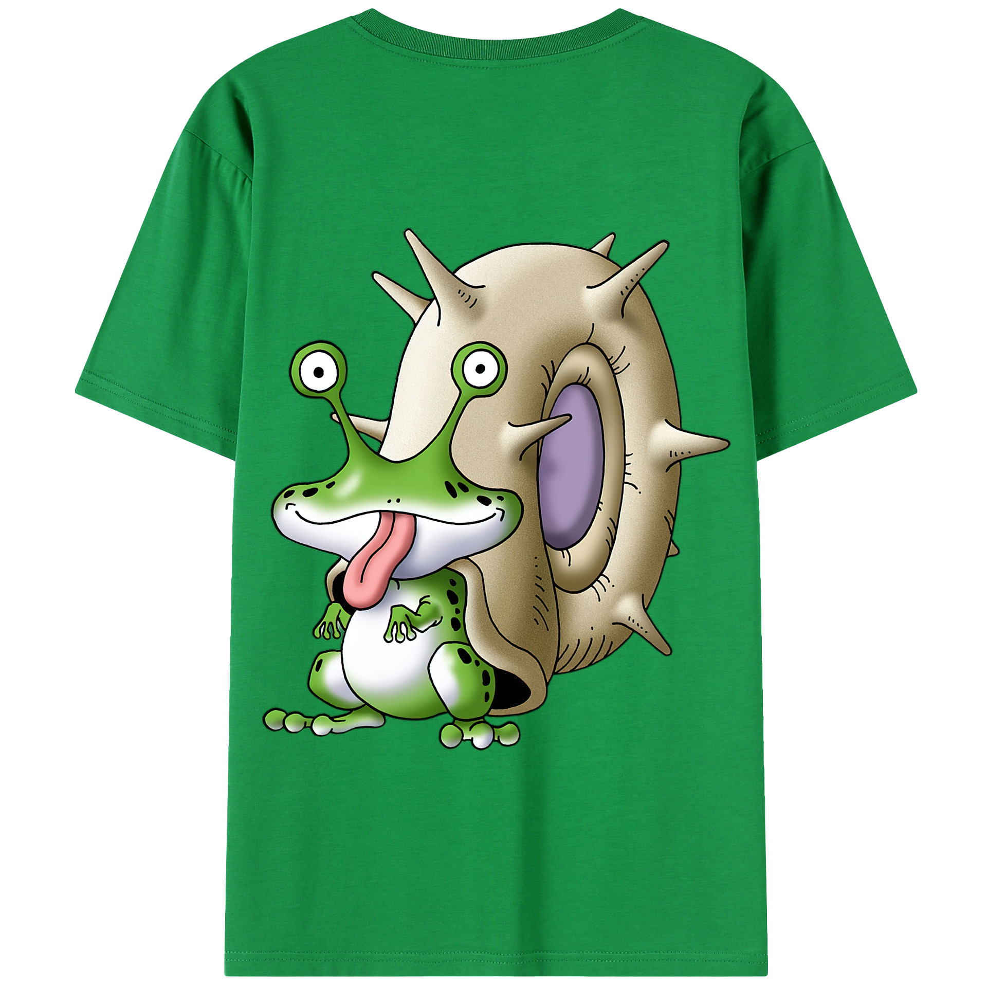 （画像用） ドラゴンクエスト Doragon Kuesuto Dragon Quest 綿100％半袖Tシャツ（背面プリント）