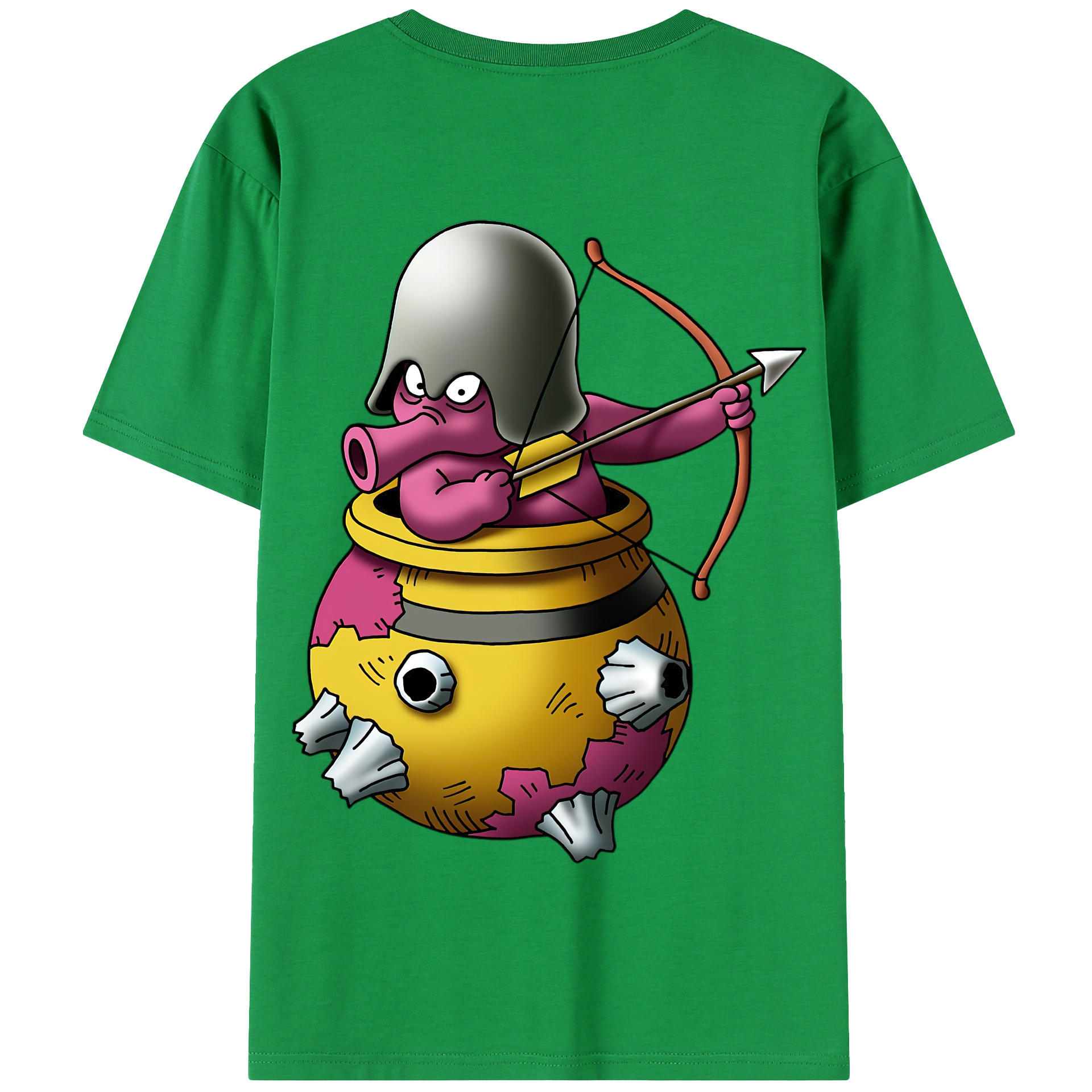 （画像用） ドラゴンクエスト Doragon Kuesuto Dragon Quest 綿100％半袖Tシャツ（背面プリント）