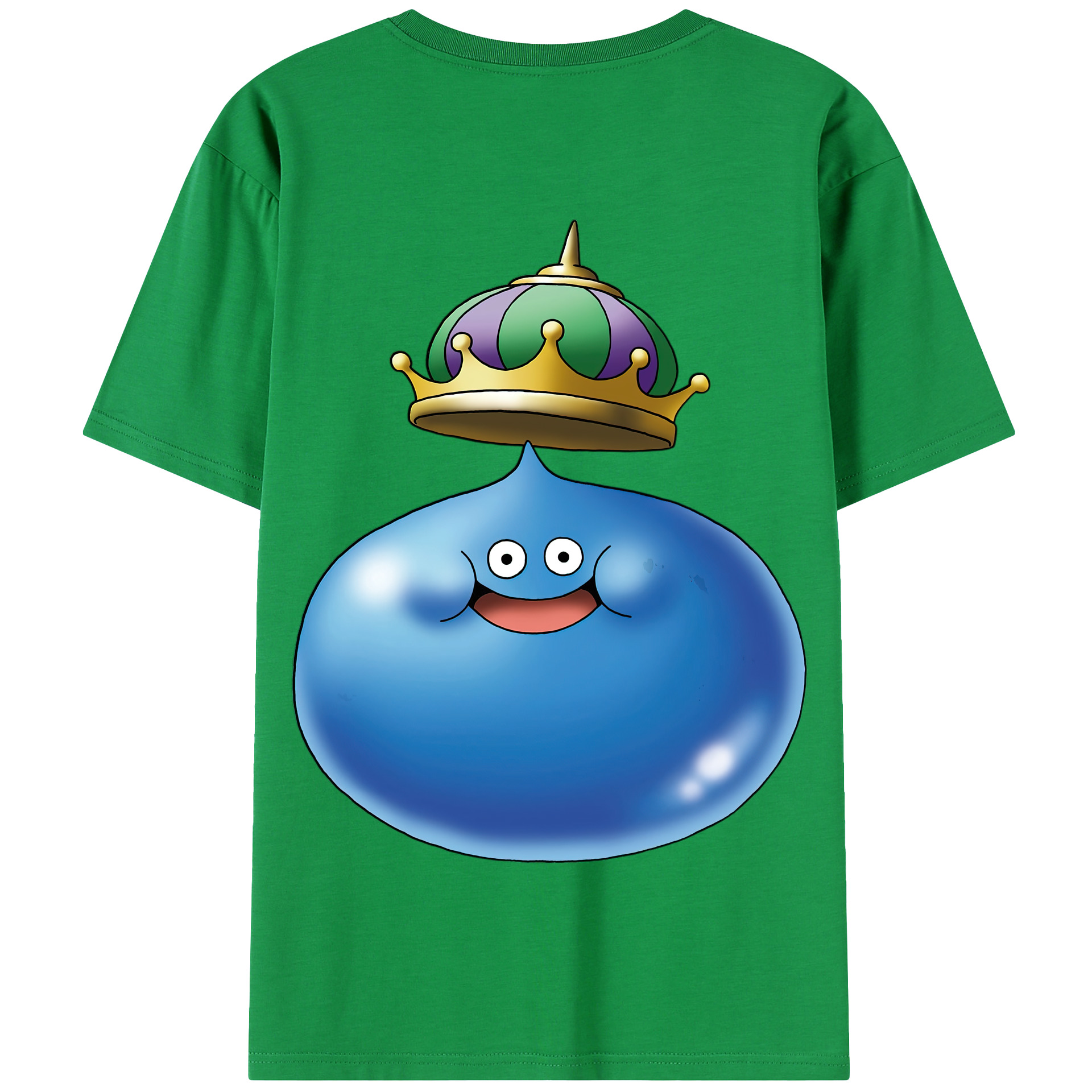 （画像用） ドラゴンクエスト Doragon Kuesuto Dragon Quest 綿100％半袖Tシャツ（背面プリント）