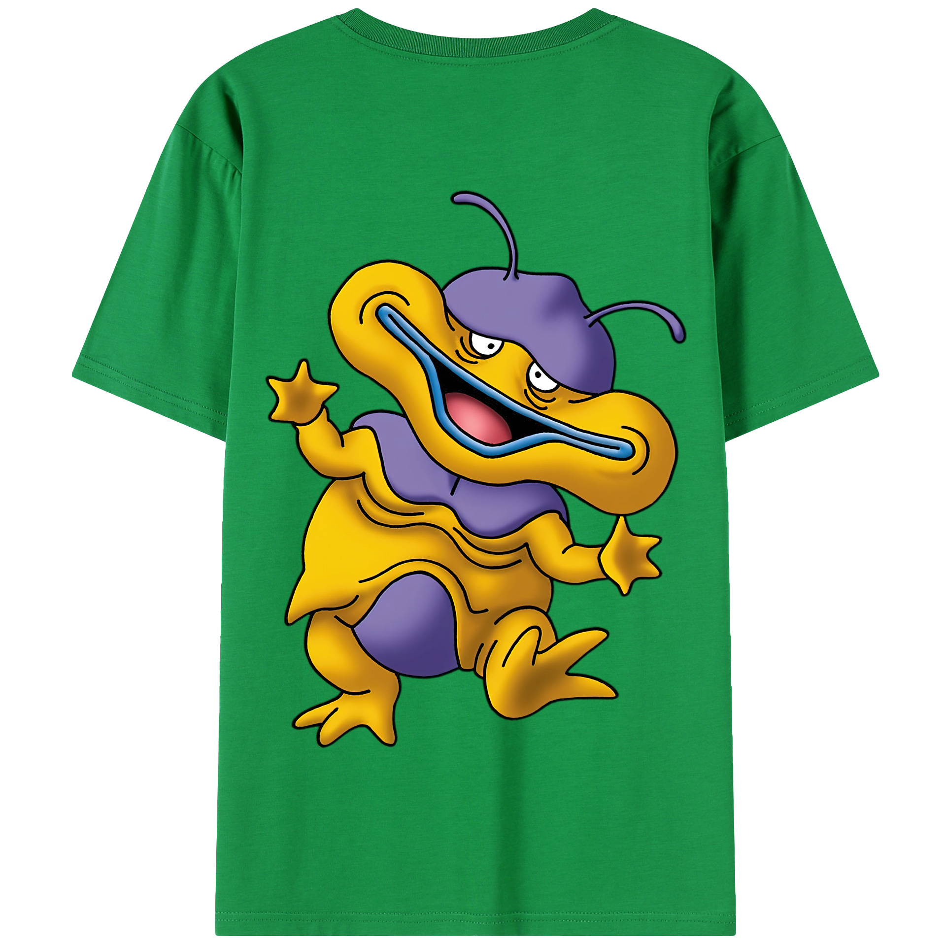 （画像用） ドラゴンクエスト Doragon Kuesuto Dragon Quest 綿100％半袖Tシャツ（背面プリント）