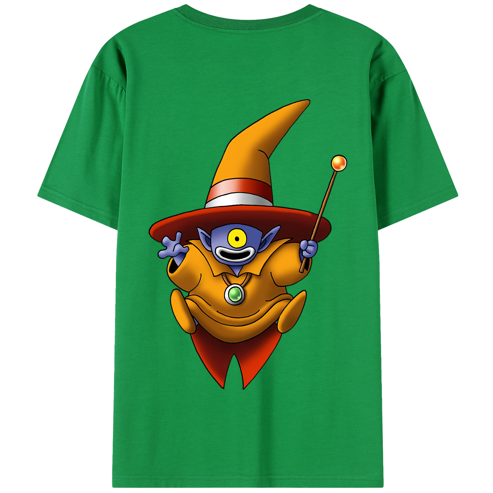 （画像用） ドラゴンクエスト Doragon Kuesuto Dragon Quest 綿100％半袖Tシャツ（背面プリント）