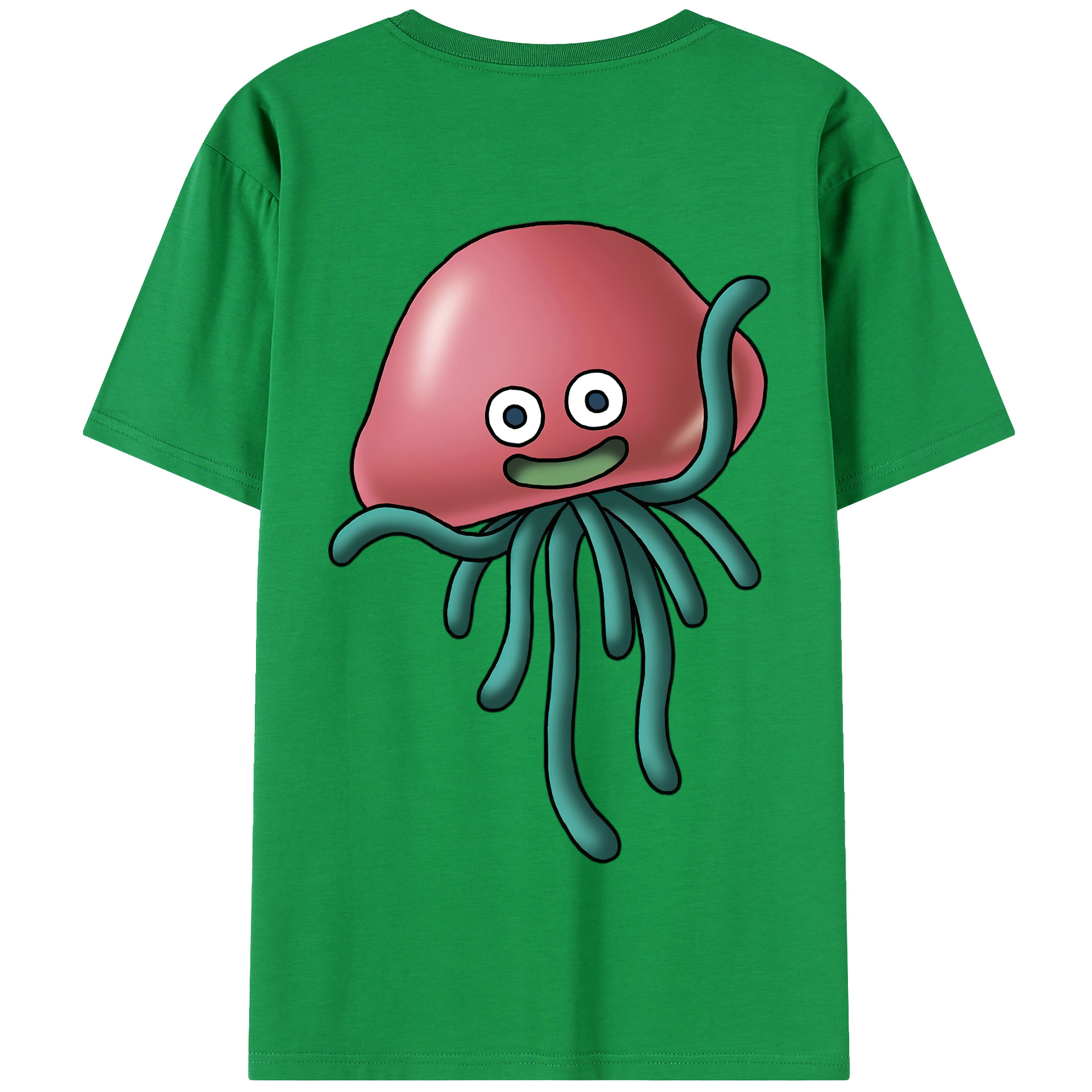（画像用） ドラゴンクエスト Doragon Kuesuto Dragon Quest 綿100％半袖Tシャツ（背面プリント）