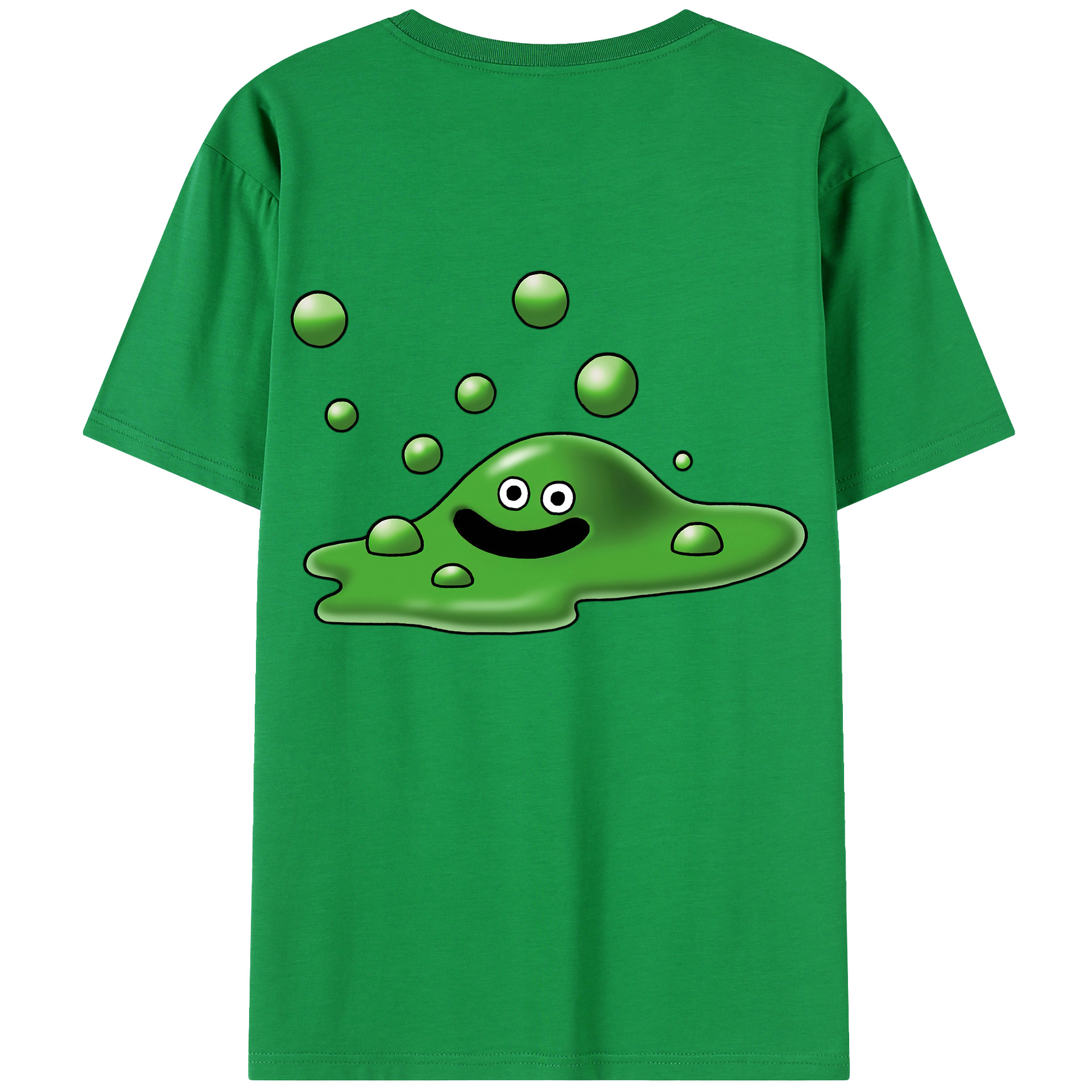 （画像用） ドラゴンクエスト Doragon Kuesuto Dragon Quest 綿100％半袖Tシャツ（背面プリント）