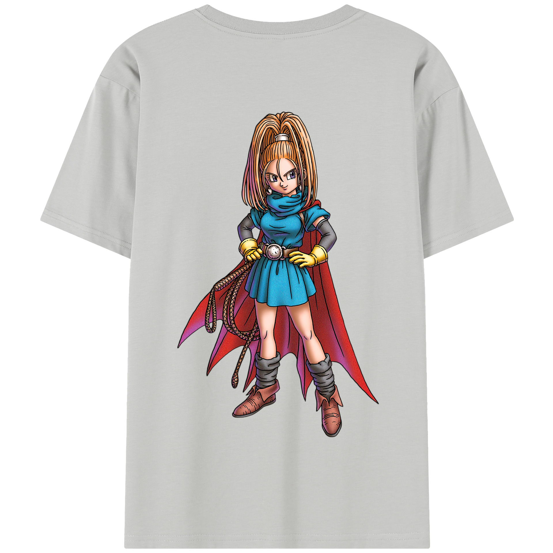 （画像用） ドラゴンクエスト Doragon Kuesuto Dragon Quest 綿100％半袖Tシャツ（背面プリント）